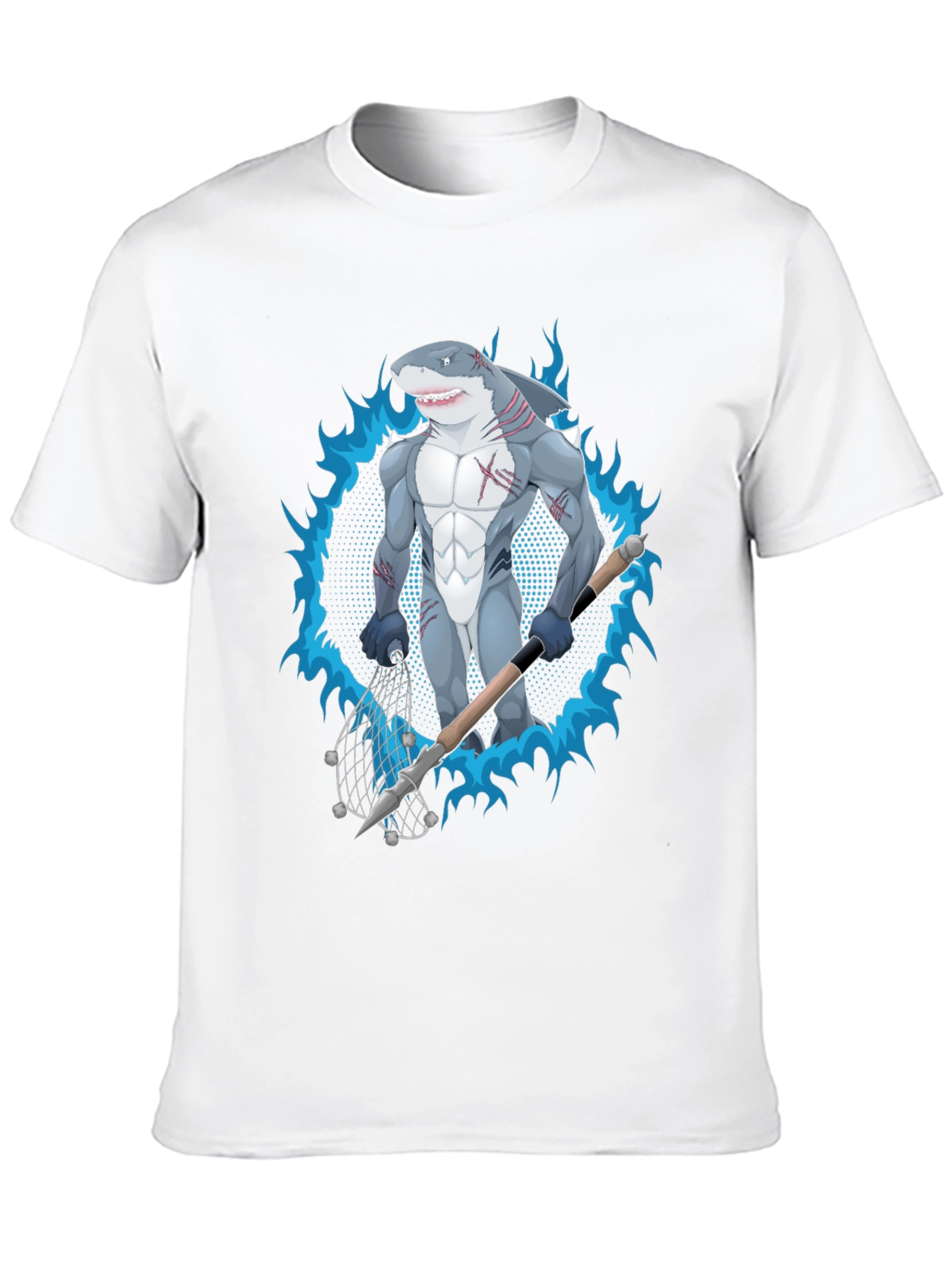 Shark Hunter Graphic Tee - Black Cotton