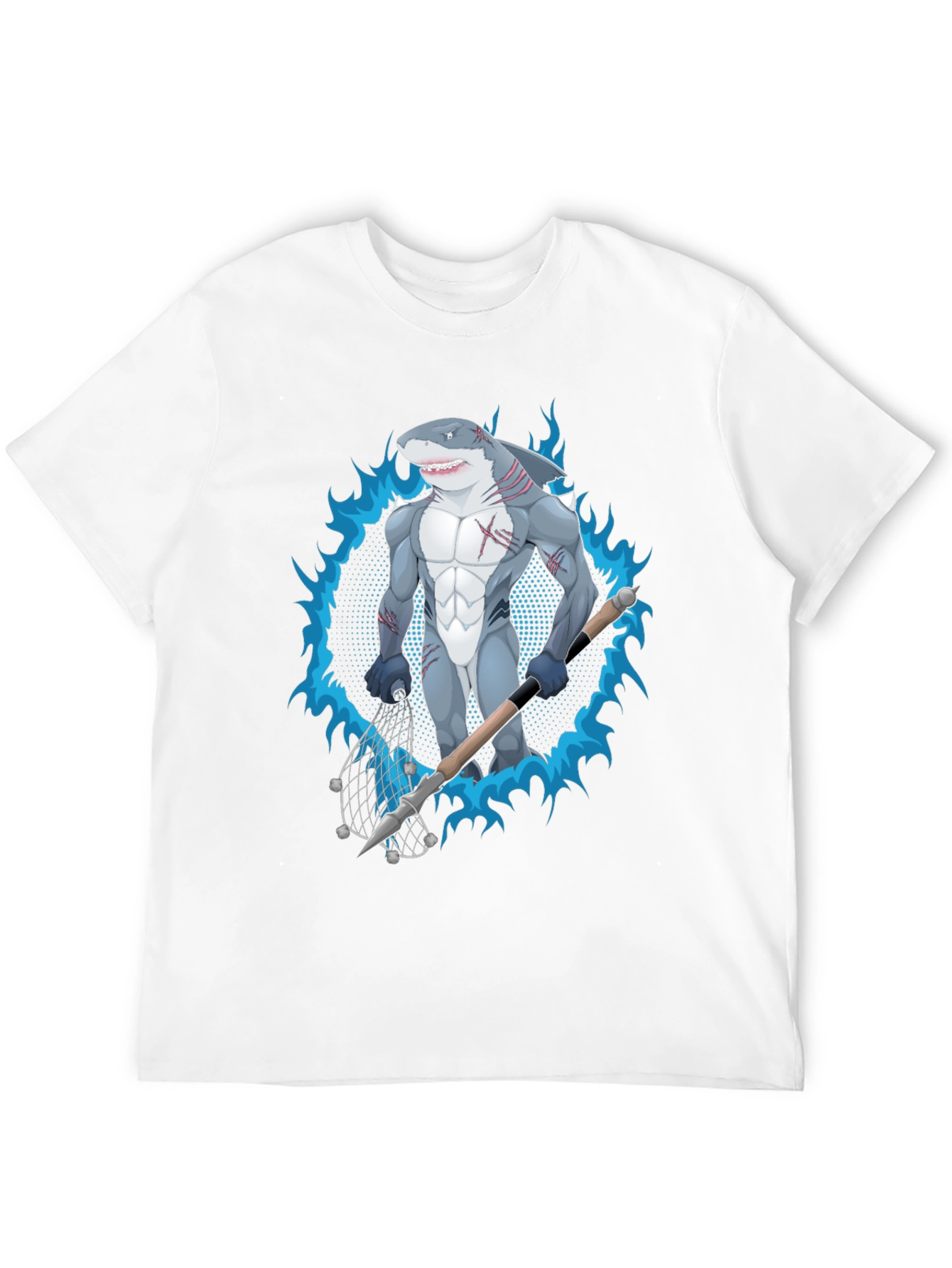Shark Hunter Graphic Tee - Black Cotton