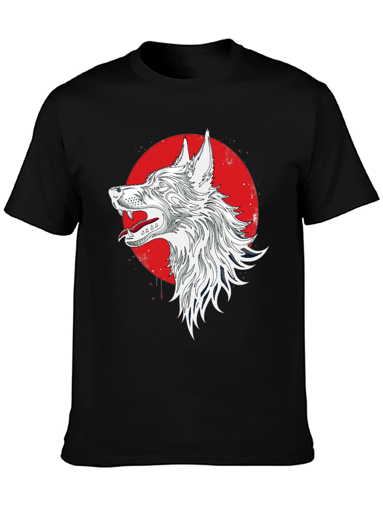 Wolf Graphic T-Shirt - Mens Black Tee