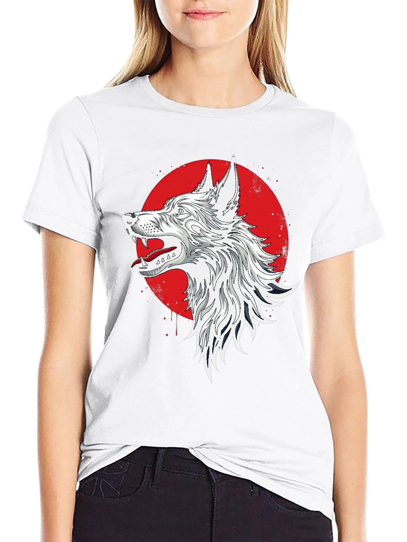 Wolf Graphic T-Shirt - Mens Black Tee