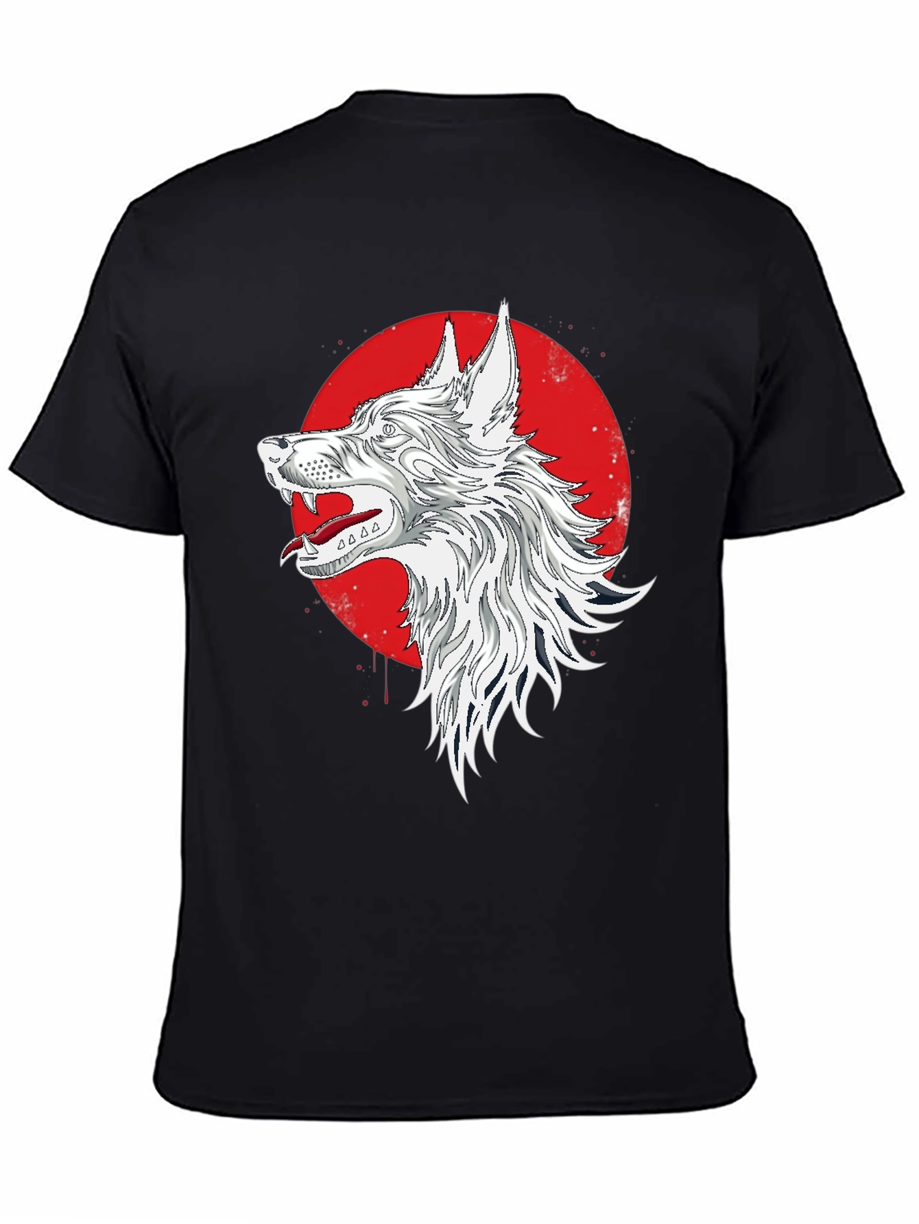 Wolf Graphic T-Shirt - Mens Black Tee