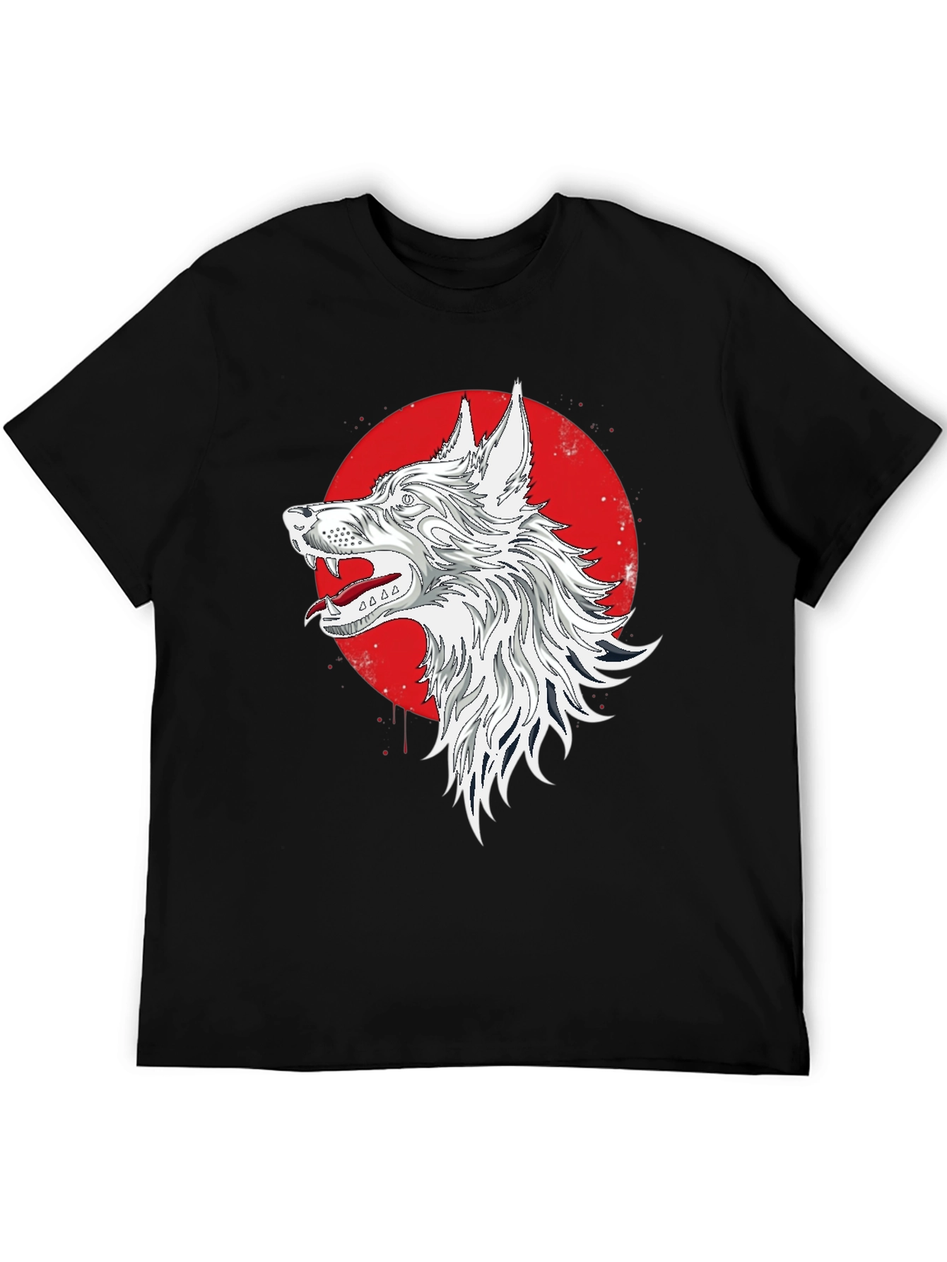 Wolf Graphic T-Shirt - Mens Black Tee