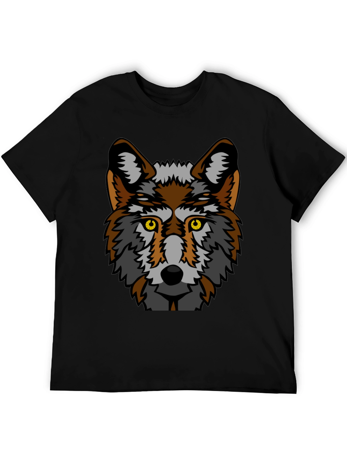 Wolf Graphic Black T-Shirt - Unisex Cool Animal Tee