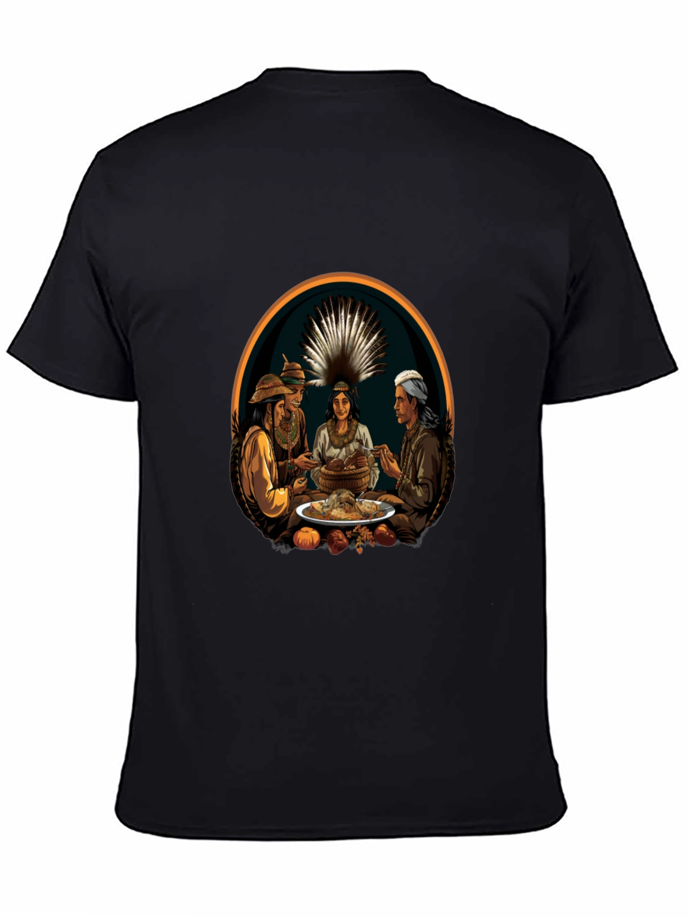Native American Feast T-Shirt - Unique Graphic Tee