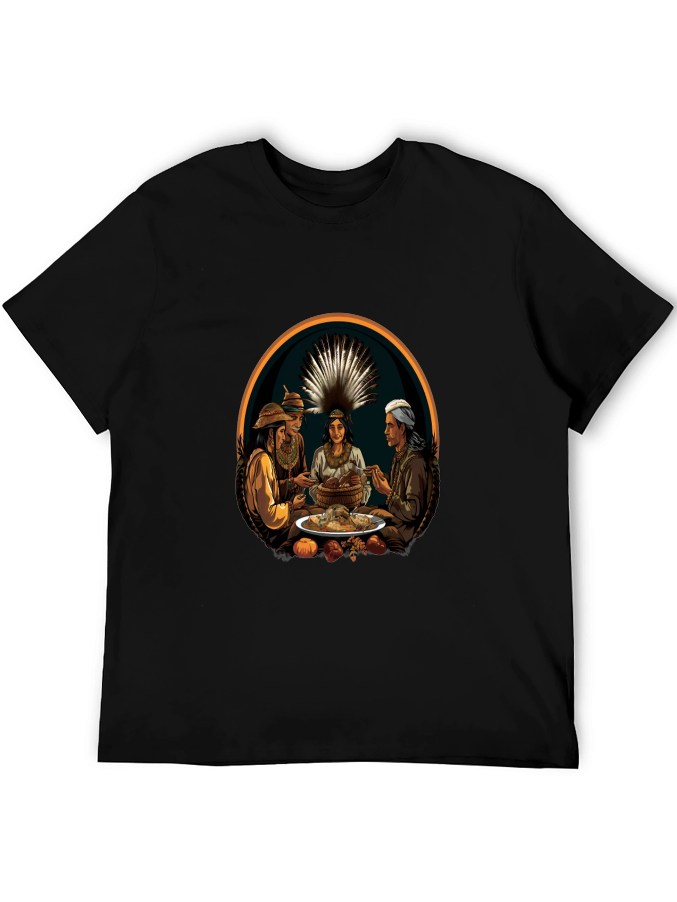 Native American Feast T-Shirt - Unique Graphic Tee
