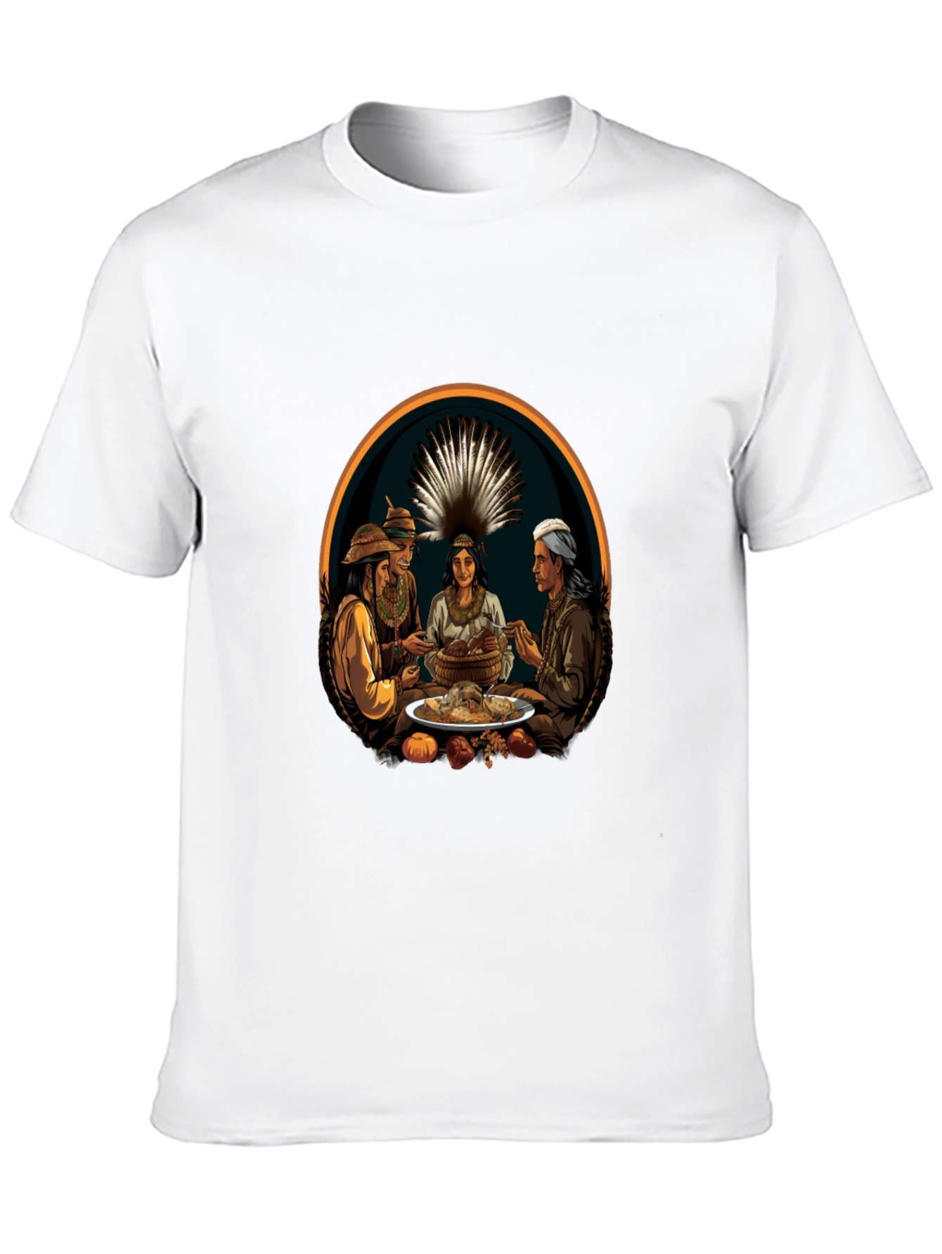 Native American Feast T-Shirt - Unique Graphic Tee