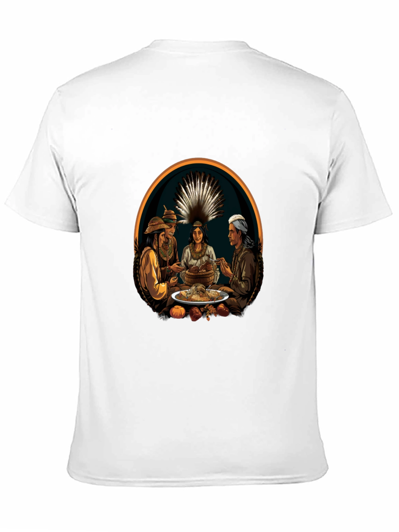 Native American Feast T-Shirt - Unique Graphic Tee