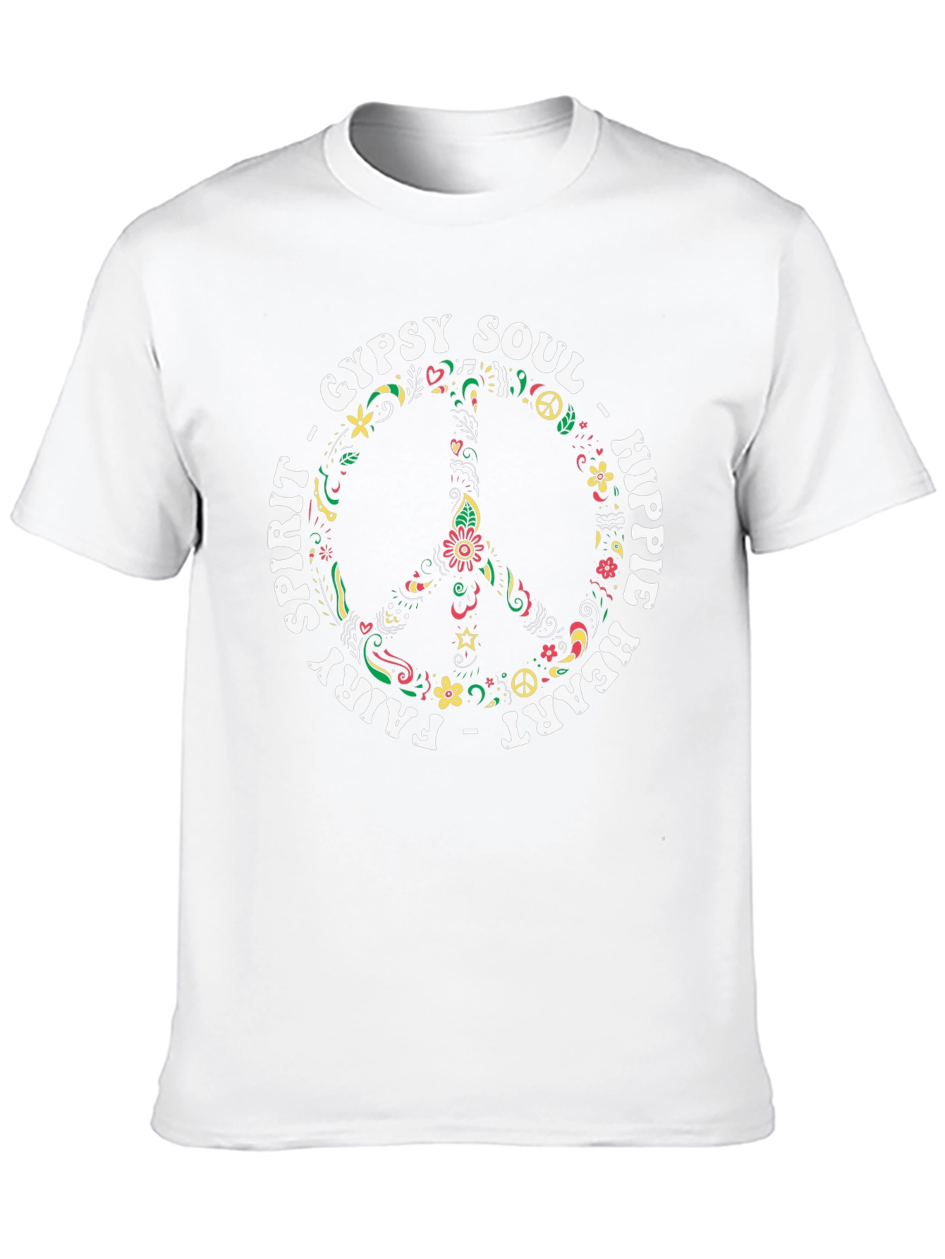 Gypsy Soul Hippie Heart Peace Sign T-Shirt