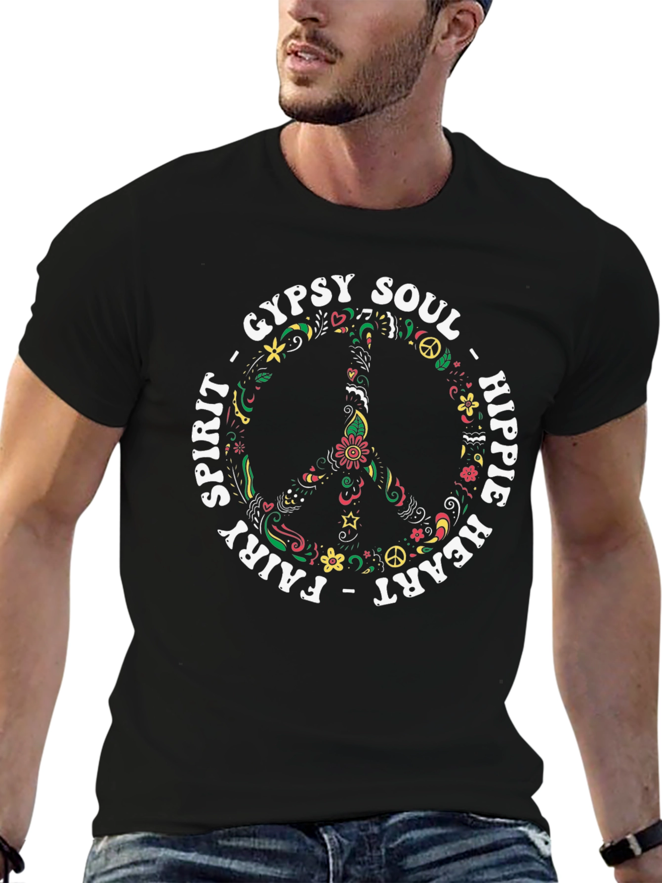 Gypsy Soul Hippie Heart Peace Sign T-Shirt