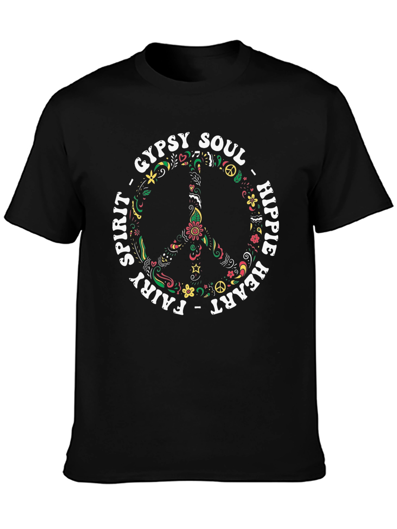 Gypsy Soul Hippie Heart Peace Sign T-Shirt