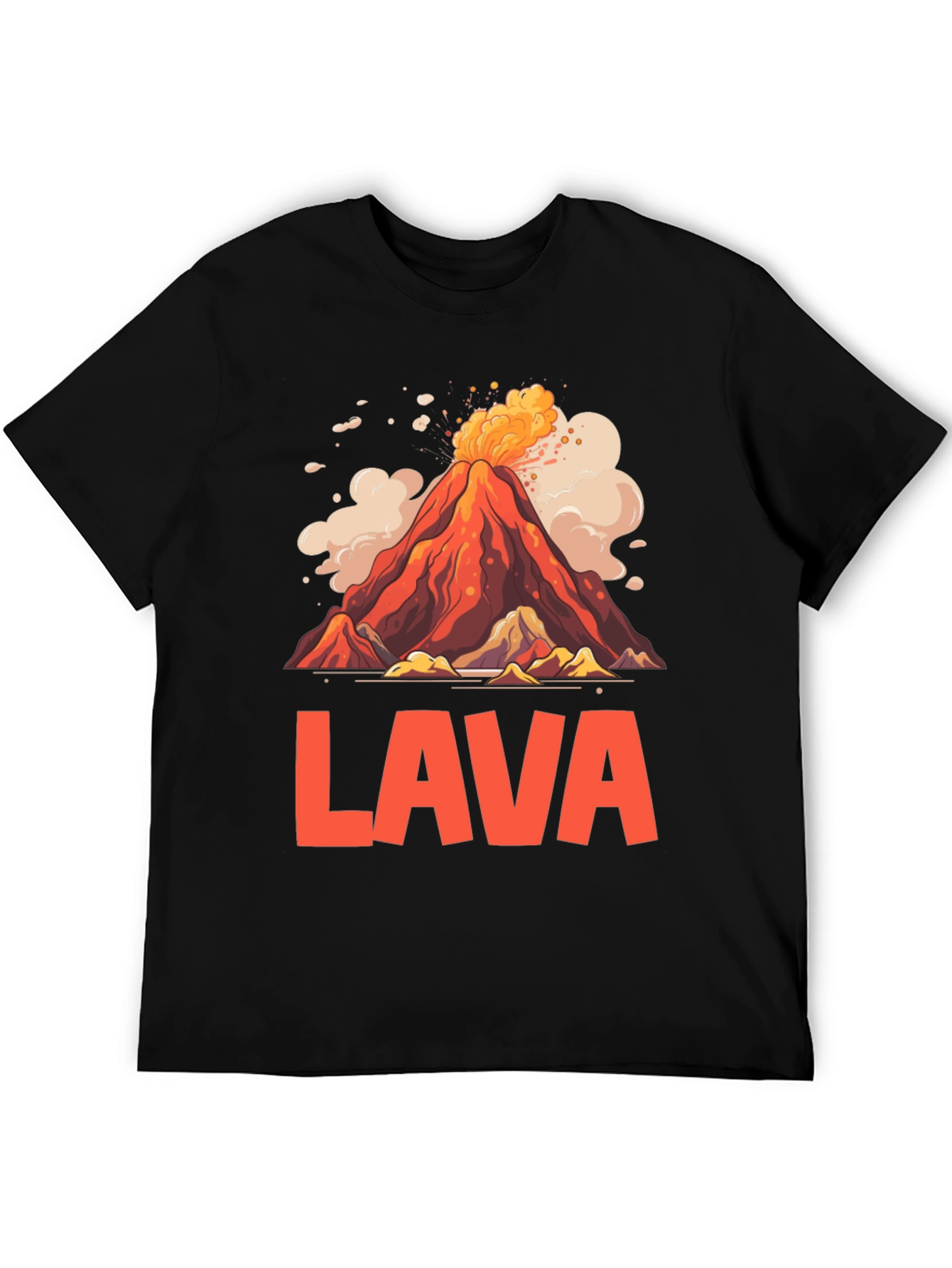 Volcano Lava Graphic T-Shirt - Unique Design