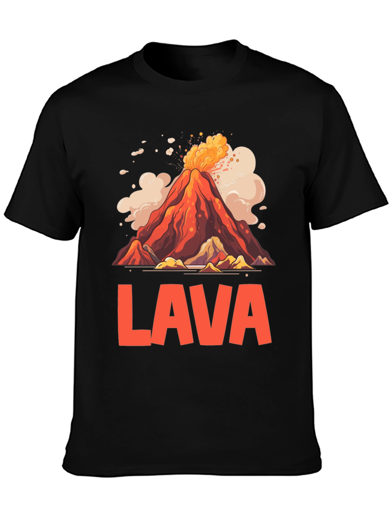 Volcano Lava Graphic T-Shirt - Unique Design