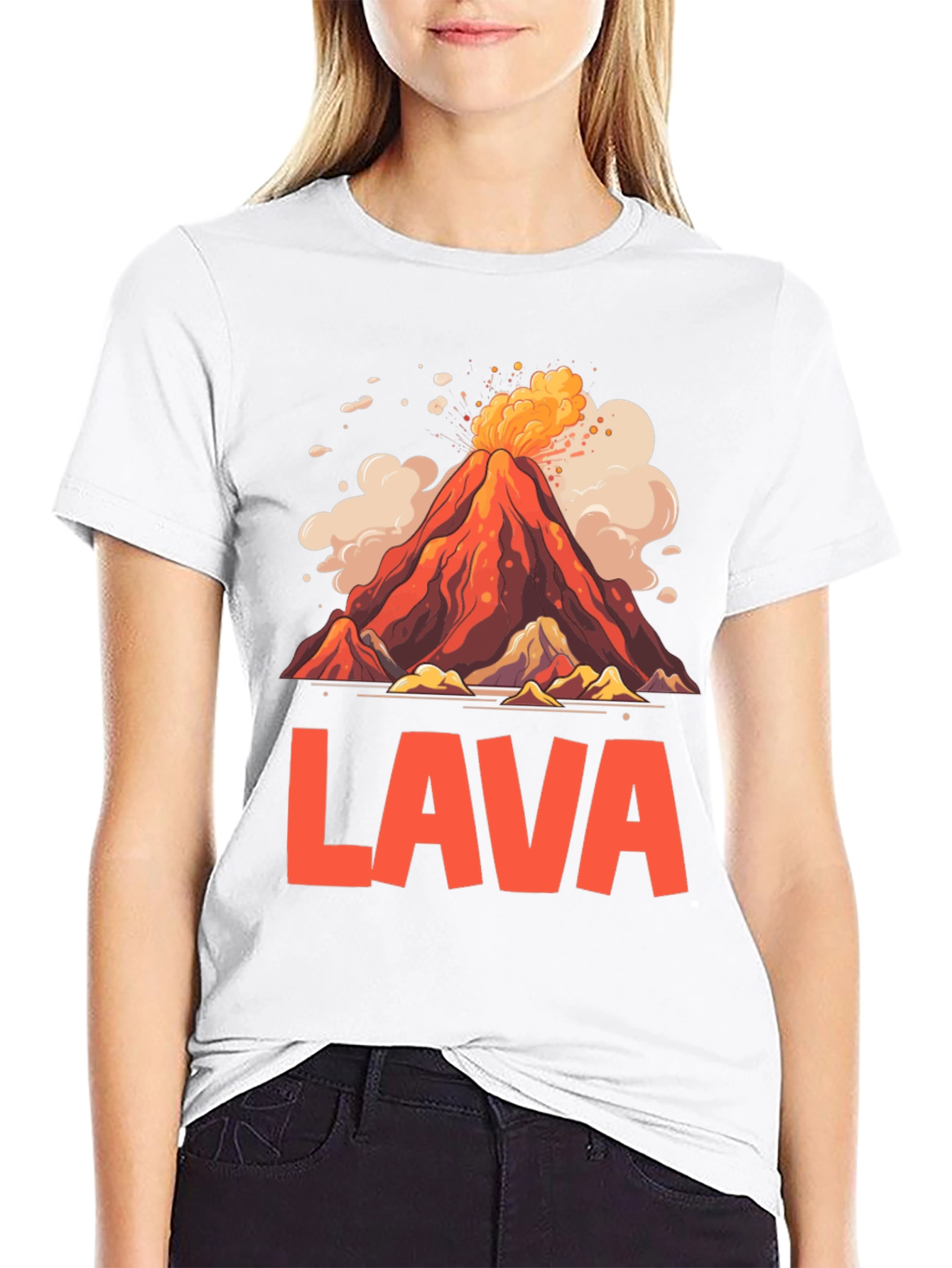 Volcano Lava Graphic T-Shirt - Unique Design