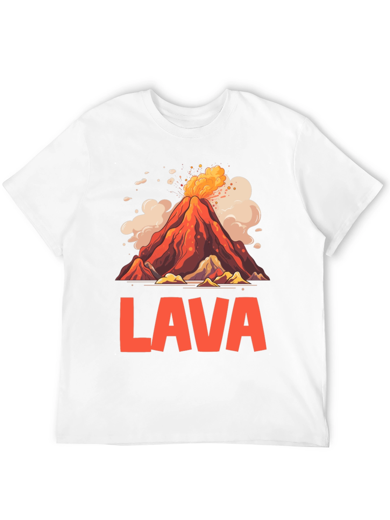 Volcano Lava Graphic T-Shirt - Unique Design
