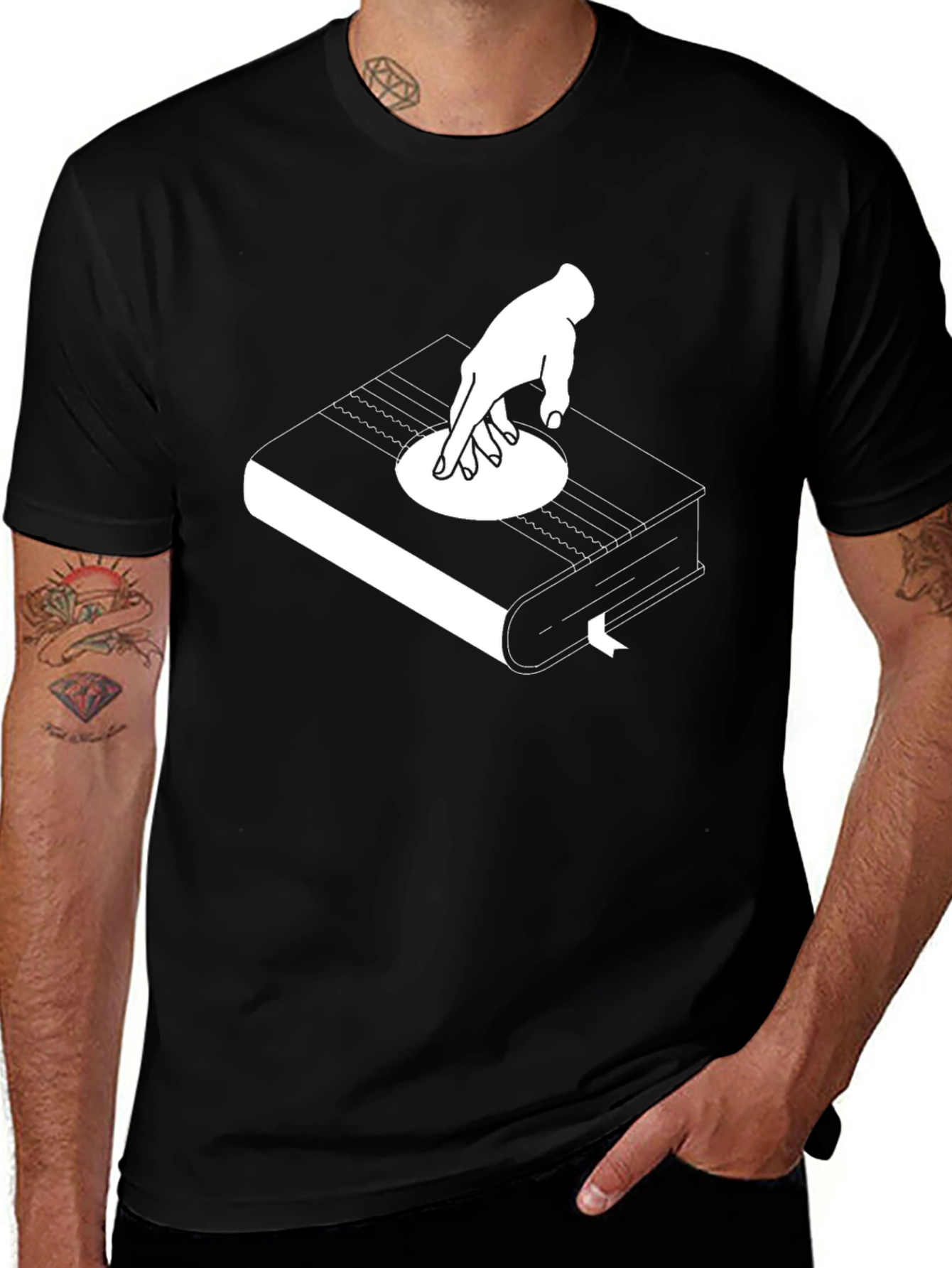 DJ Bookworm T-Shirt - Spin Your Knowledge