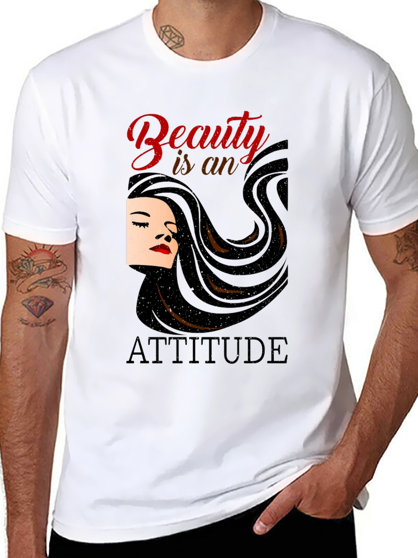Beauty is an Attitude Black T-Shirt