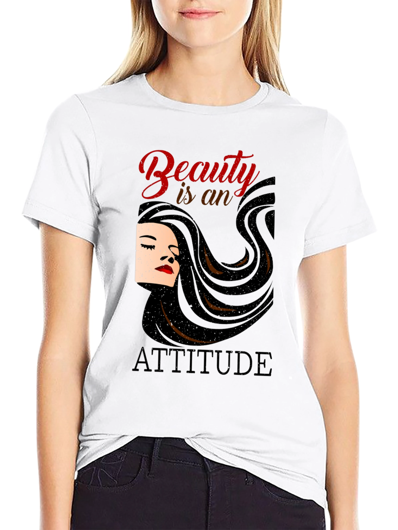 Beauty is an Attitude Black T-Shirt