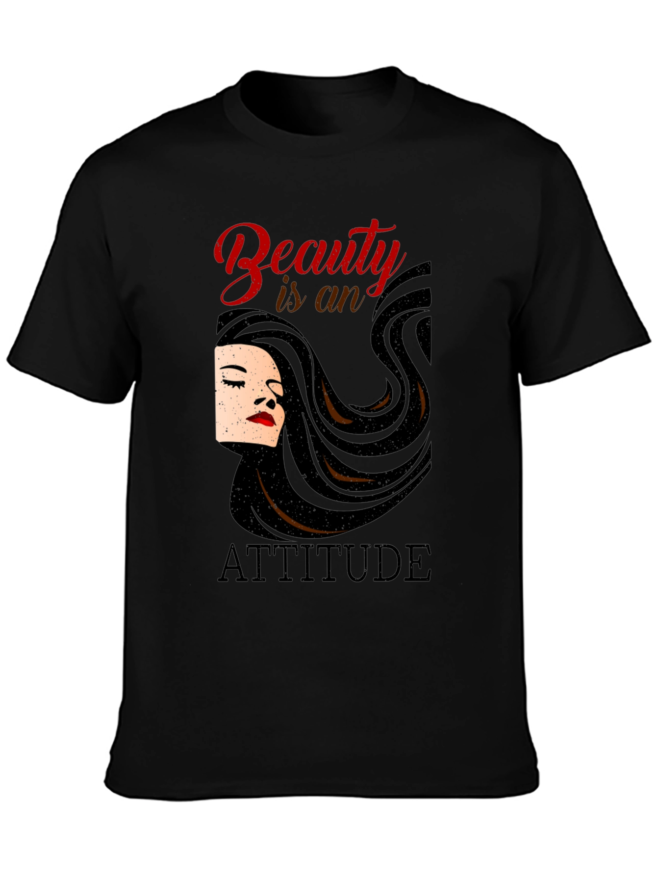 Beauty is an Attitude Black T-Shirt