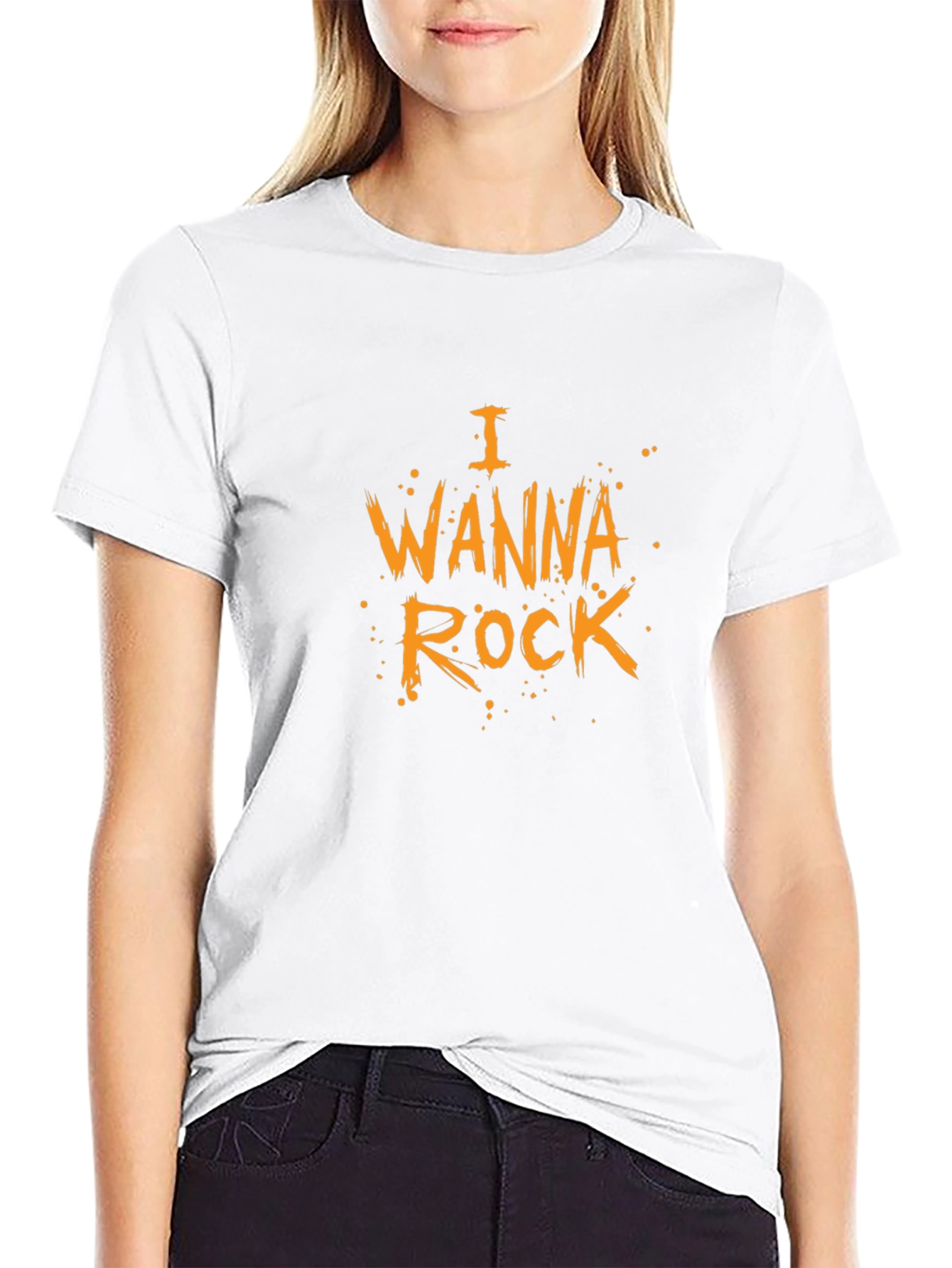 I Wanna Rock Black T-Shirt - Graphic Tee