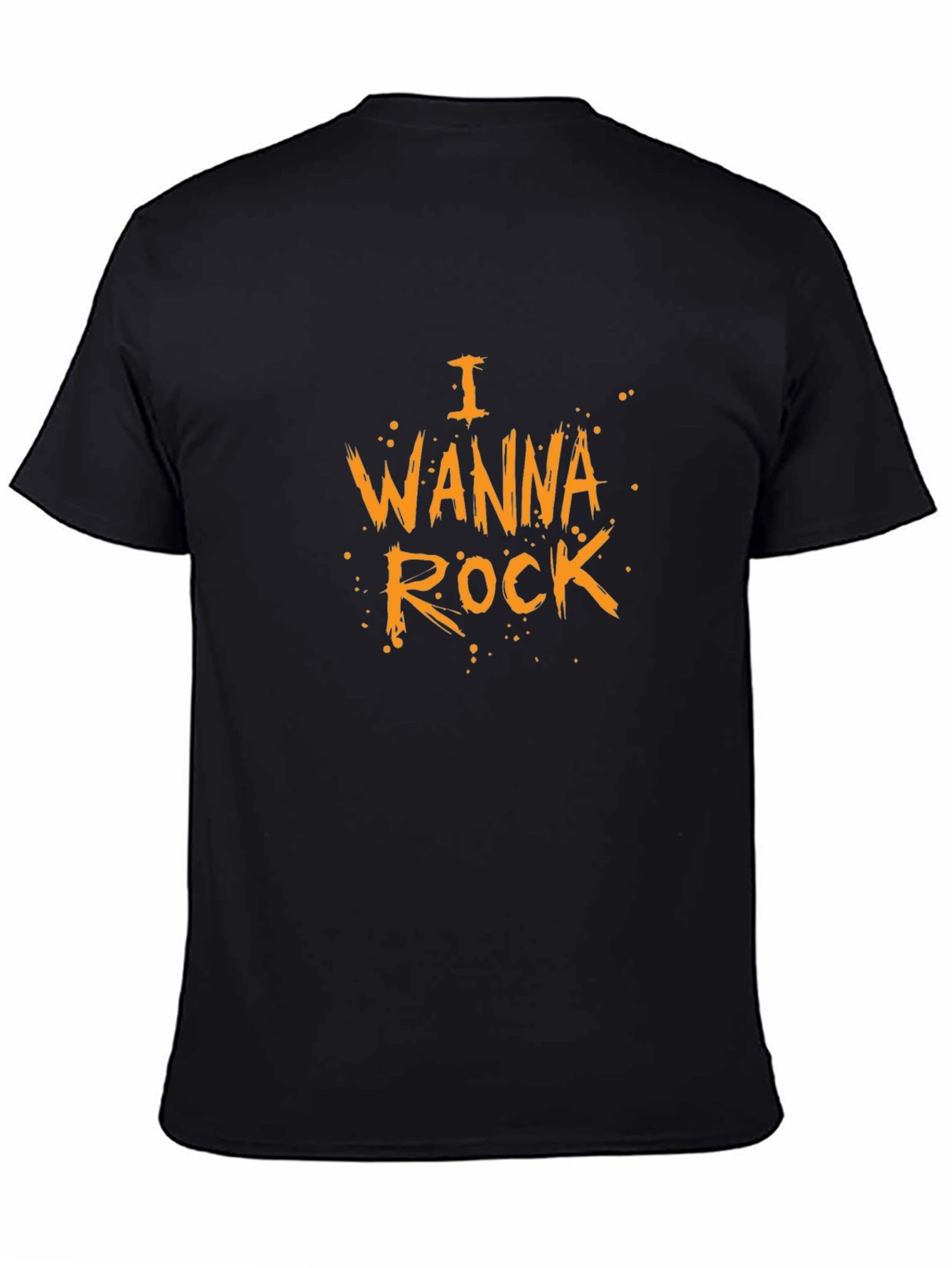I Wanna Rock Black T-Shirt - Graphic Tee