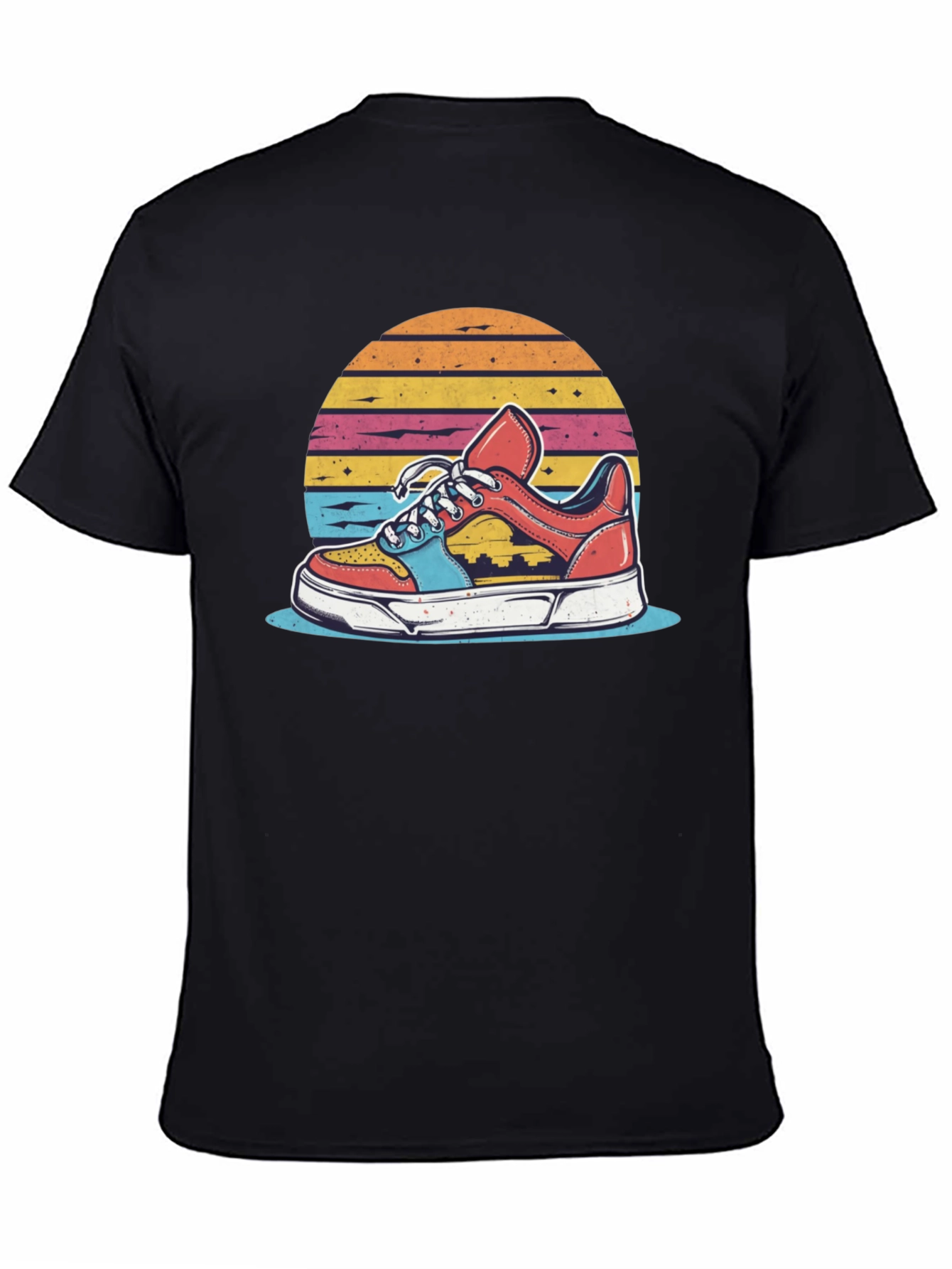 Retro Sneaker Graphic Tee - Black