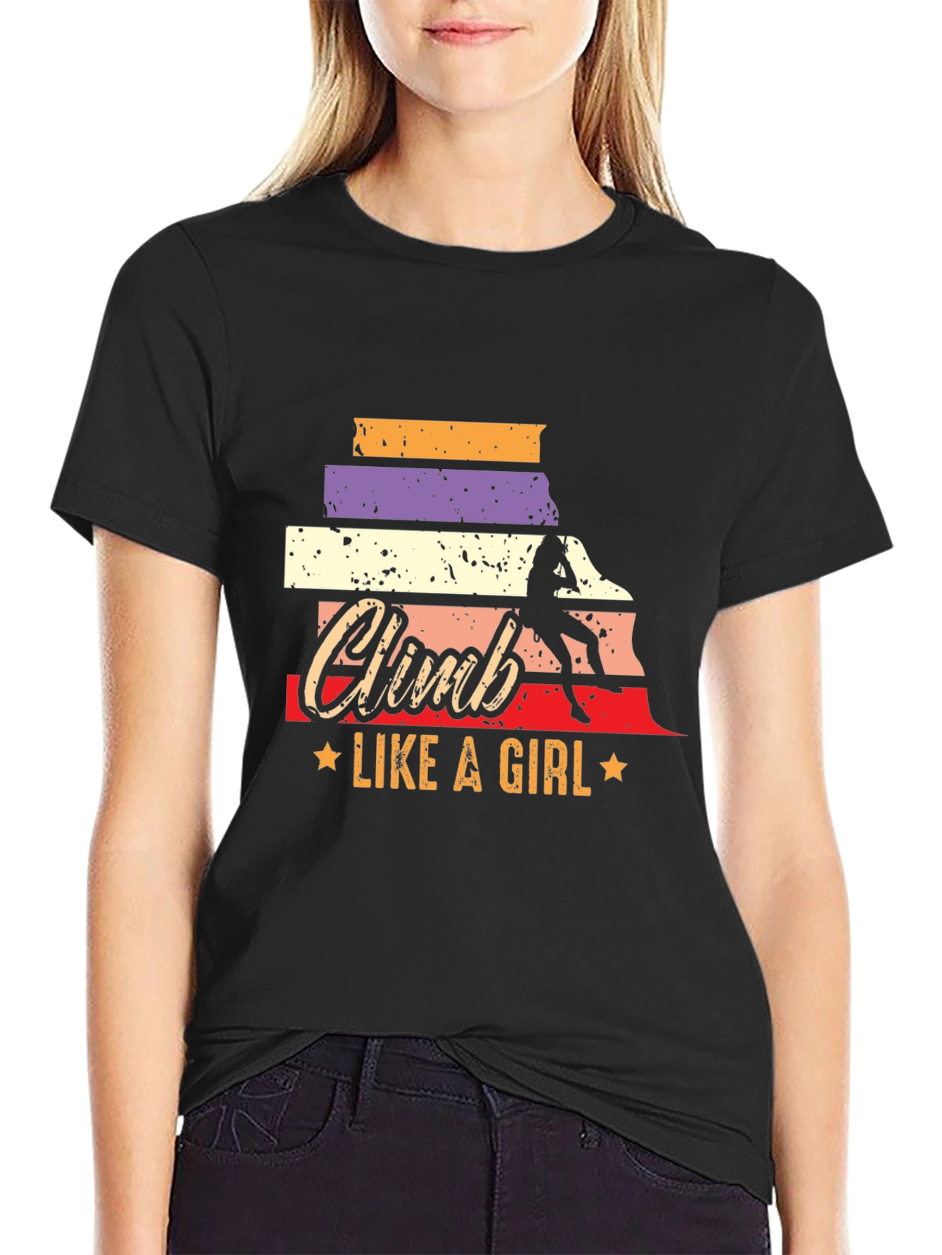 Climb Like A Girl T-Shirt - Rock Climbing Tee
