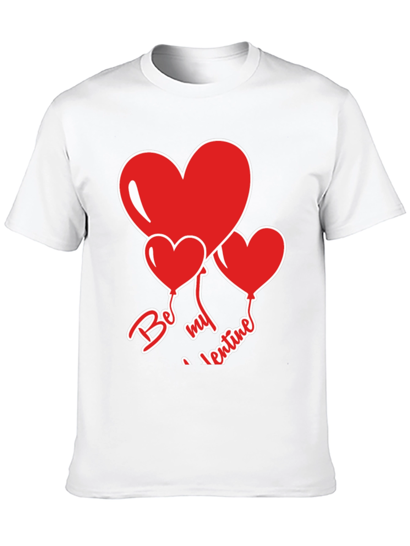 Be My Valentine Heart Balloons Black T-Shirt