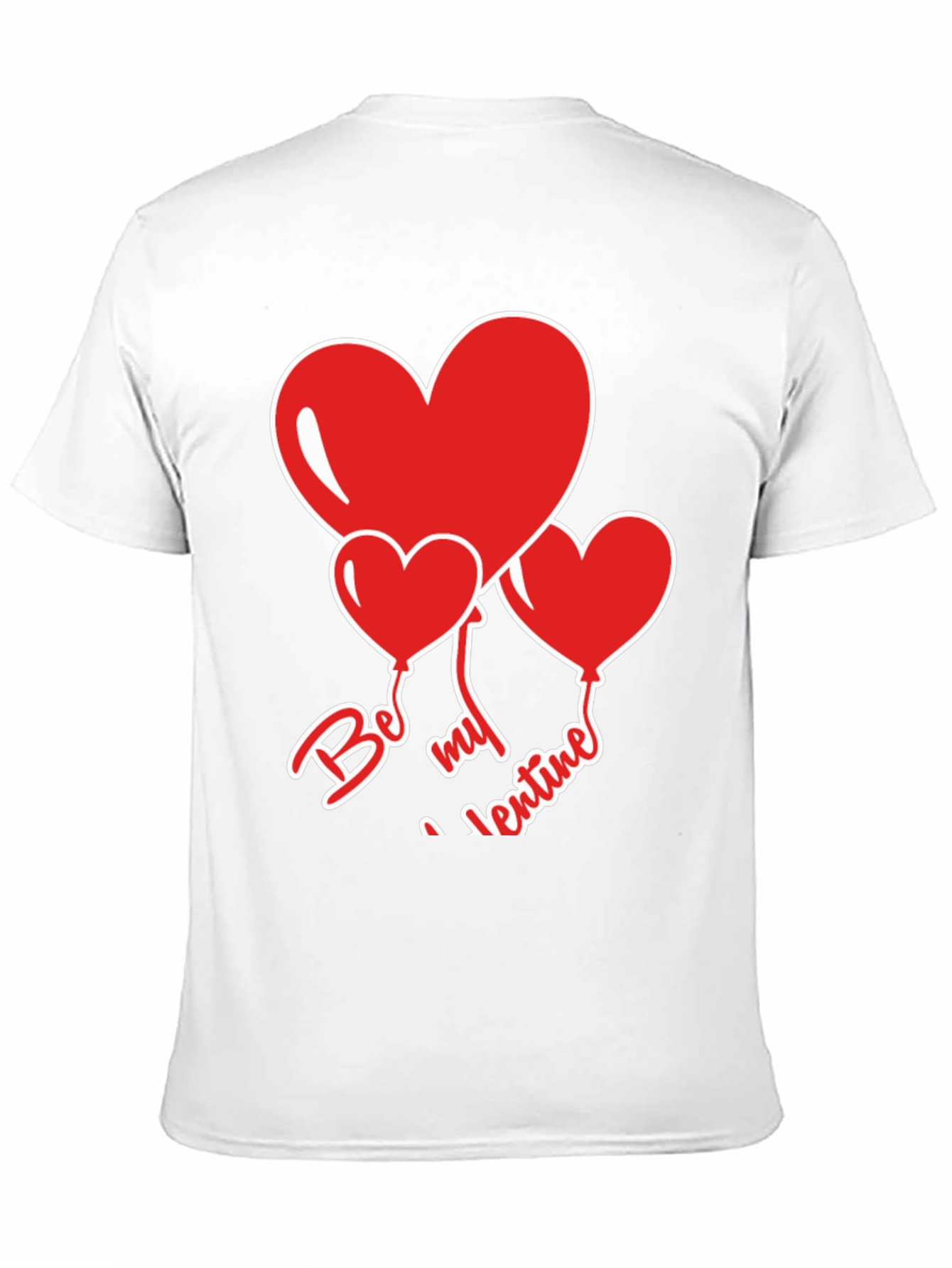 Be My Valentine Heart Balloons Black T-Shirt