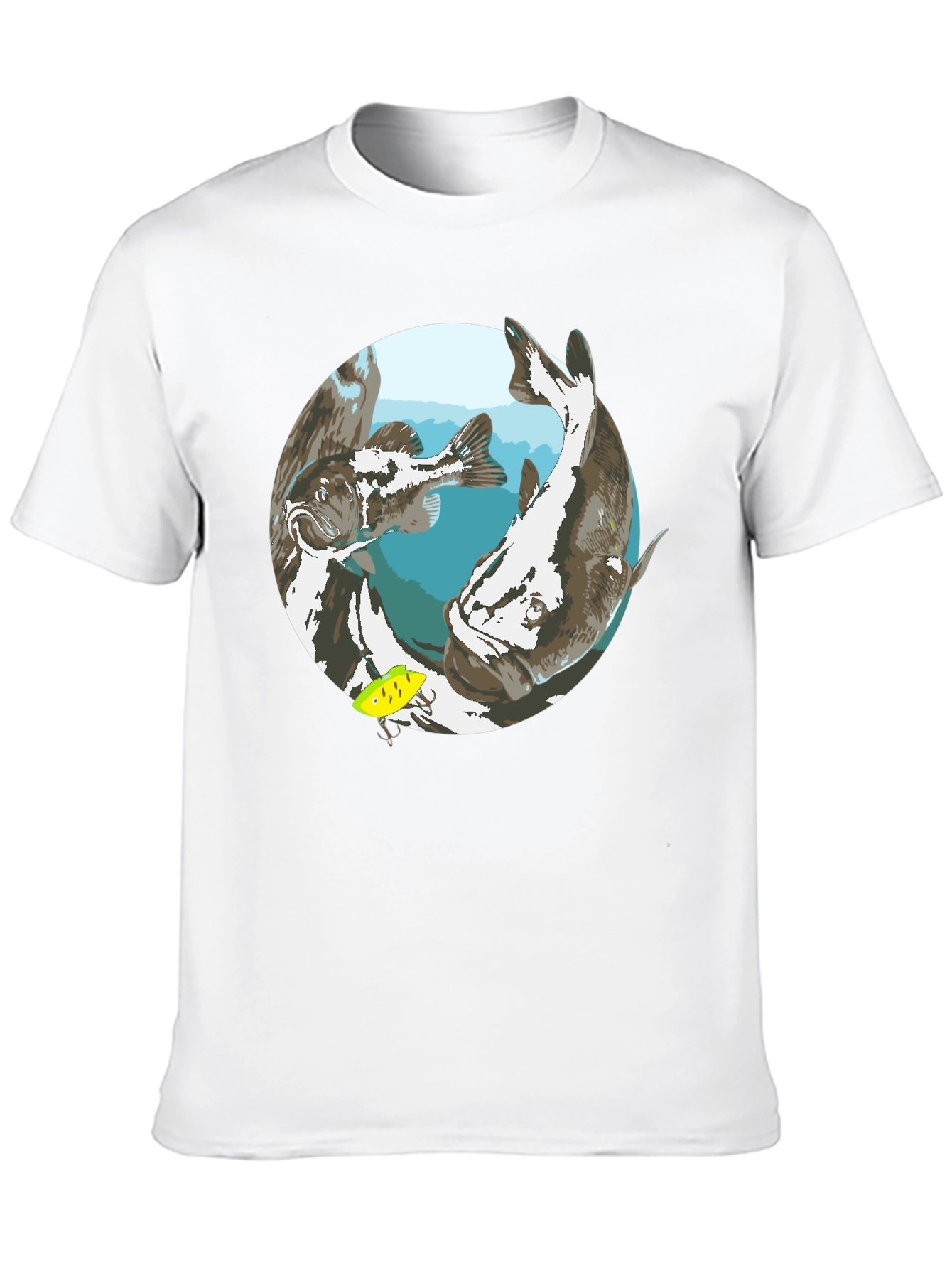 Fishing Graphic Black T-Shirt