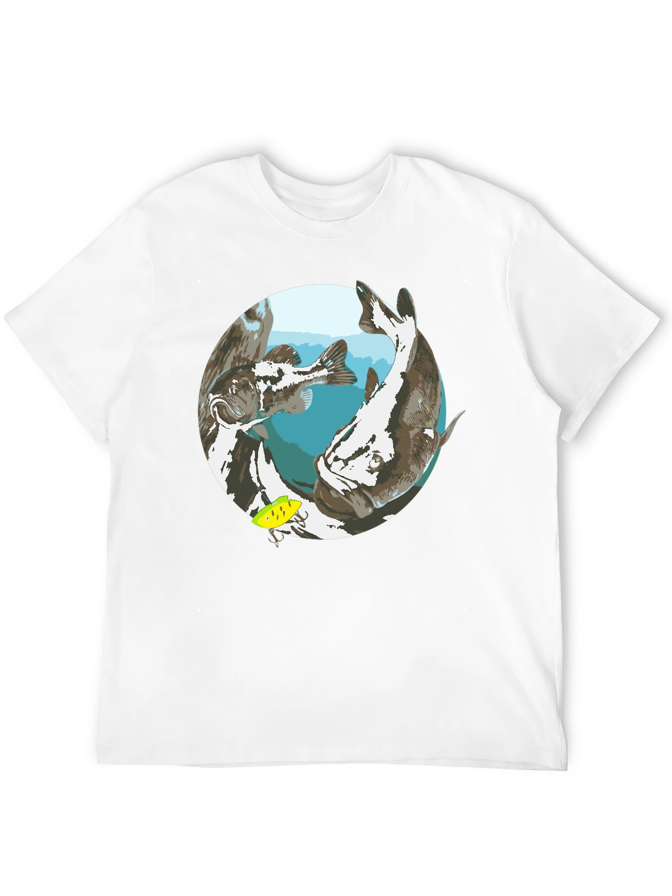 Fishing Graphic Black T-Shirt
