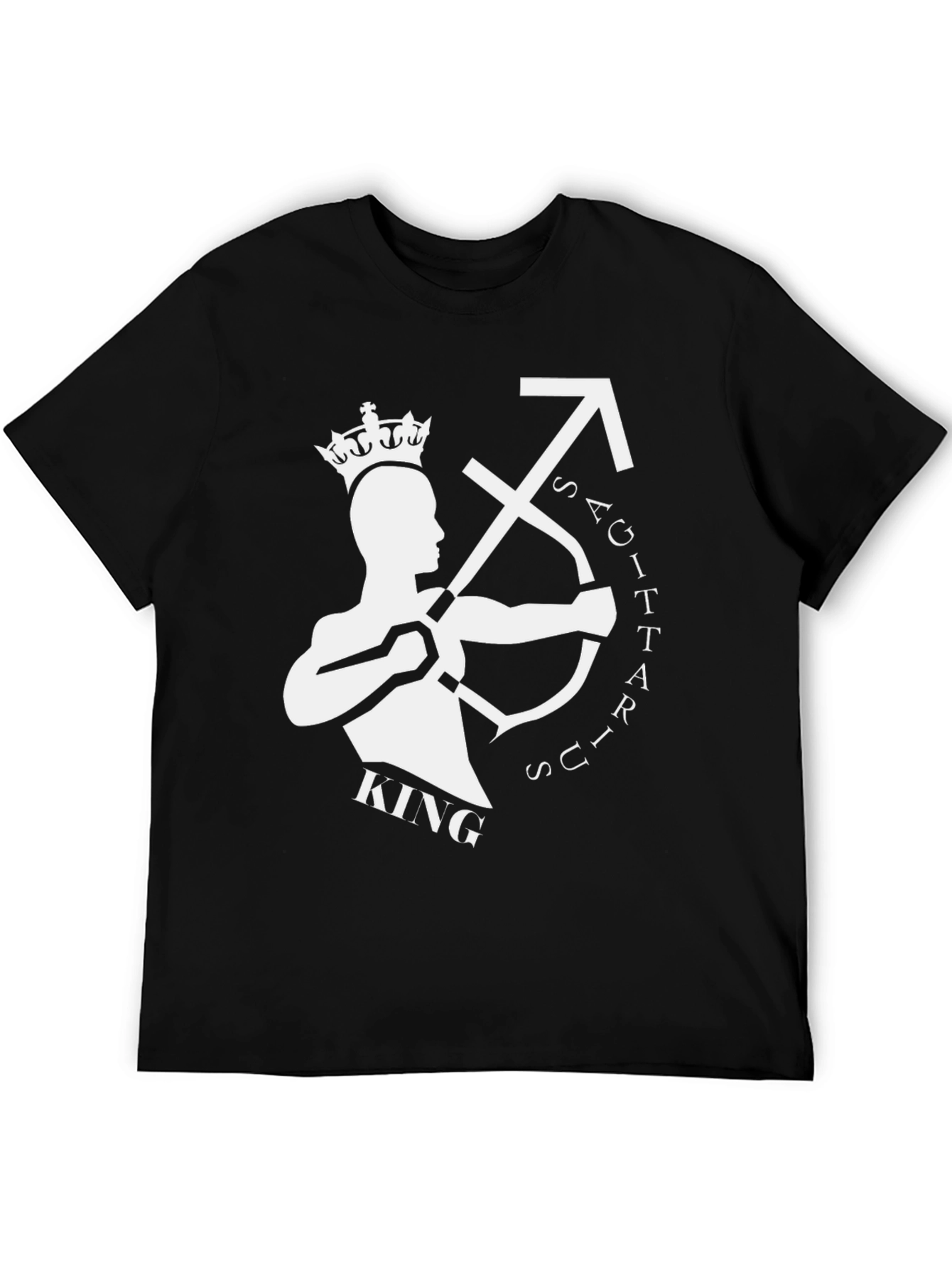 Sagittarius King Graphic Tee - Zodiac Birthday Shirt
