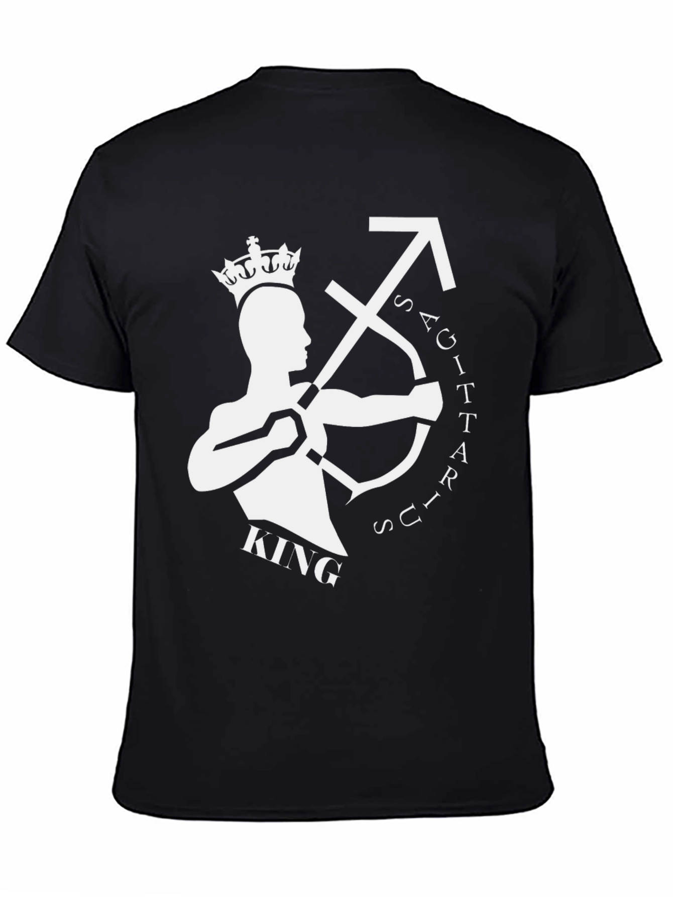 Sagittarius King Graphic Tee - Zodiac Birthday Shirt
