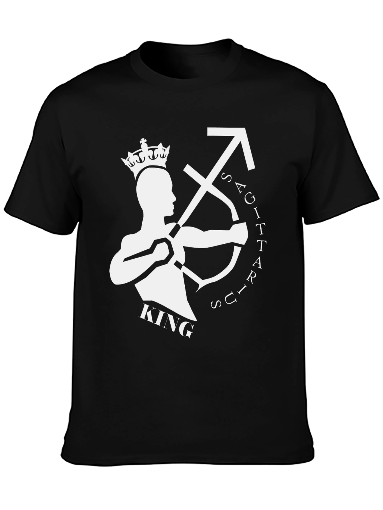 Sagittarius King Graphic Tee - Zodiac Birthday Shirt