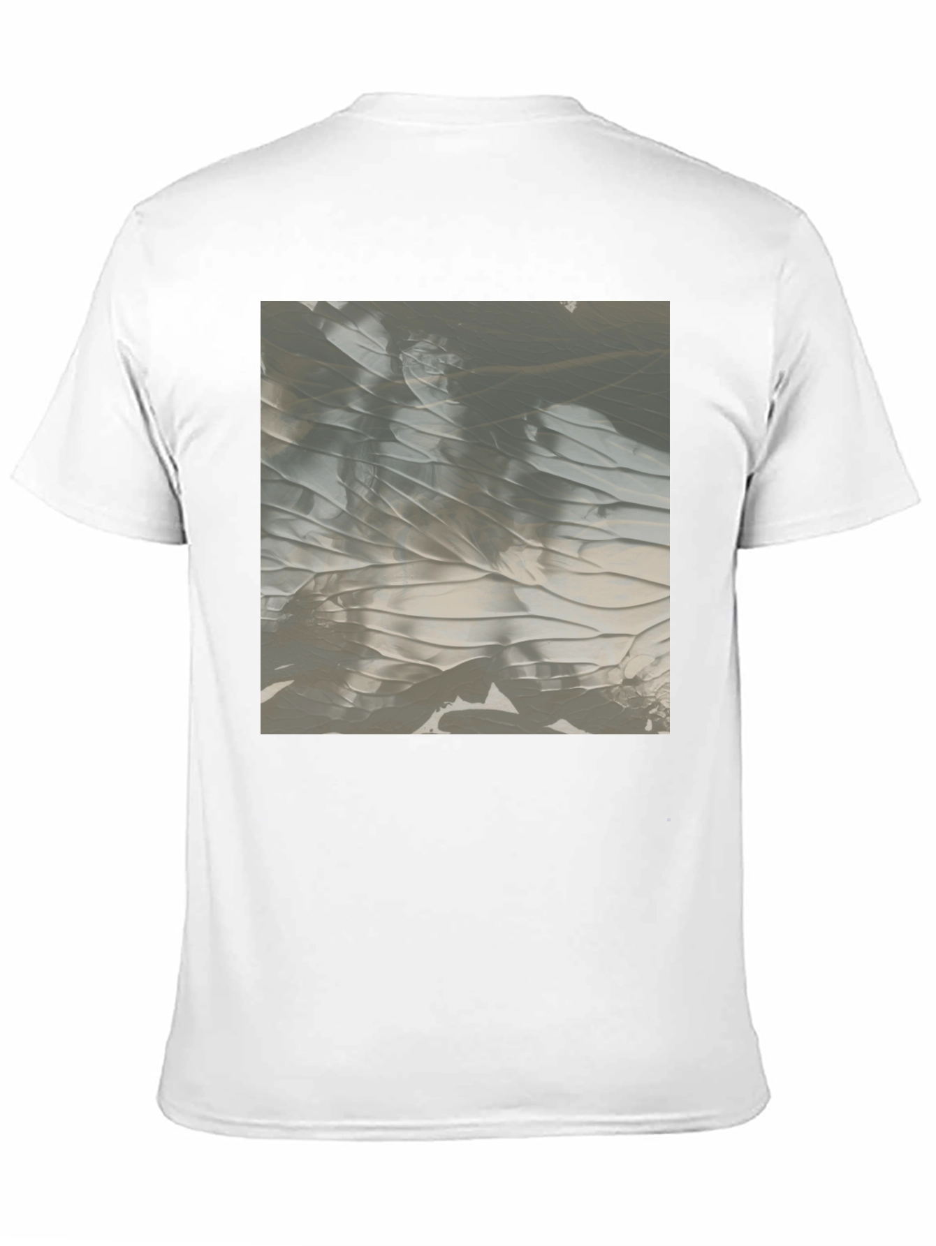 Abstract Gray Art Print Black T-Shirt
