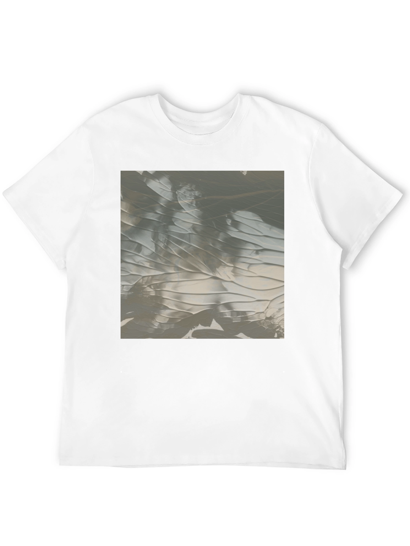 Abstract Gray Art Print Black T-Shirt