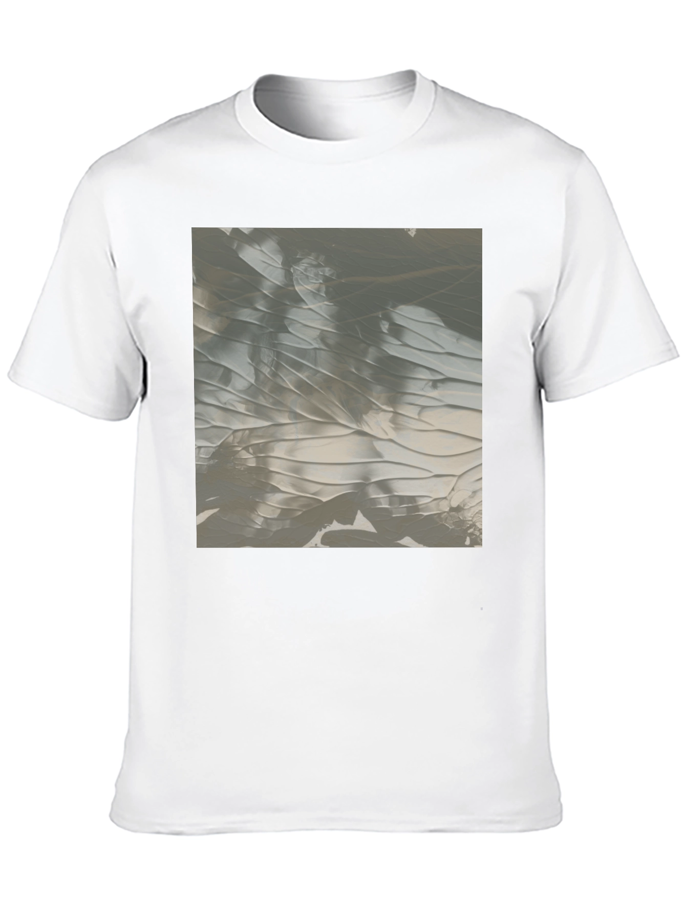 Abstract Gray Art Print Black T-Shirt