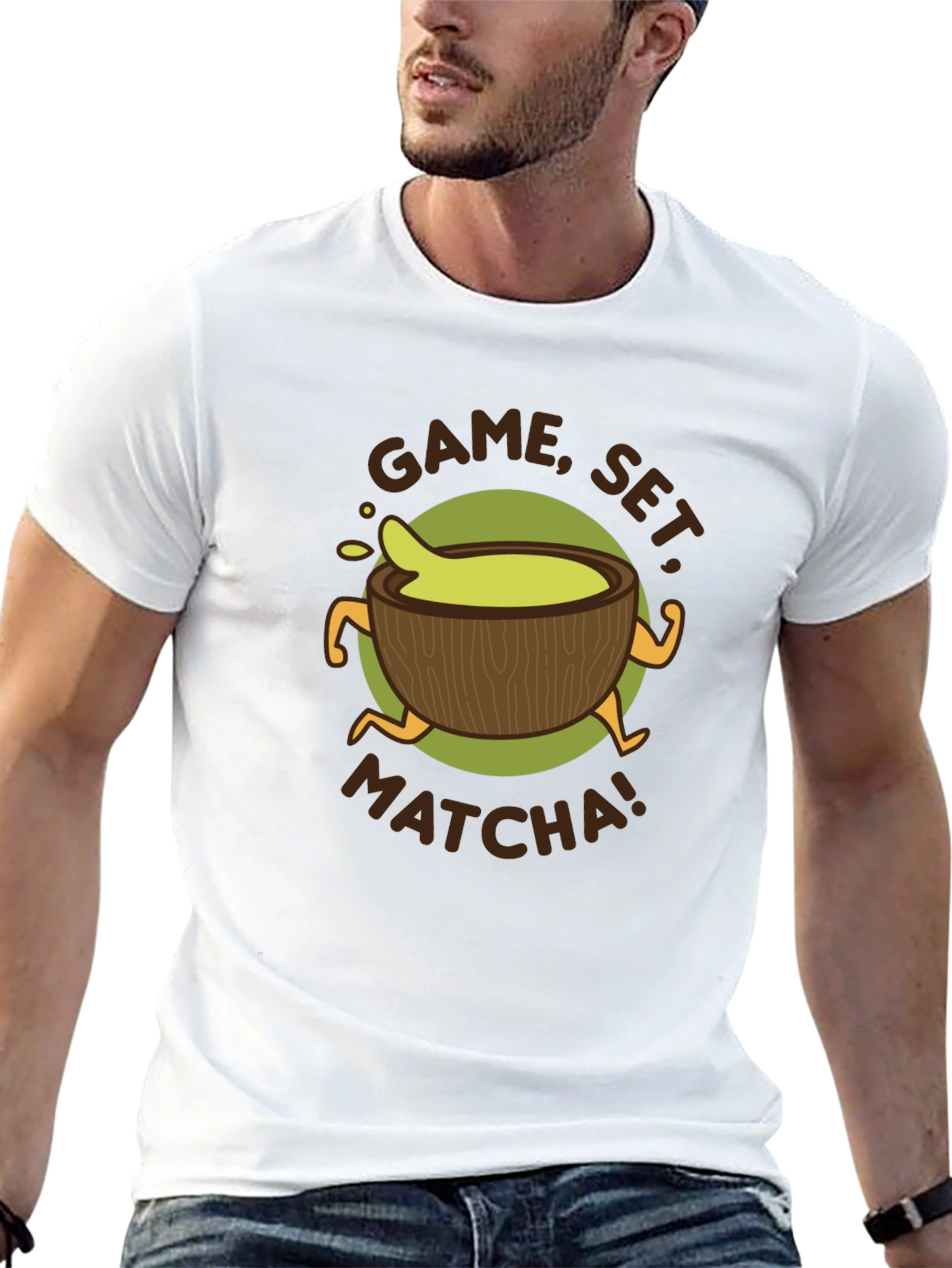 Game Set Matcha! Black Graphic Tee