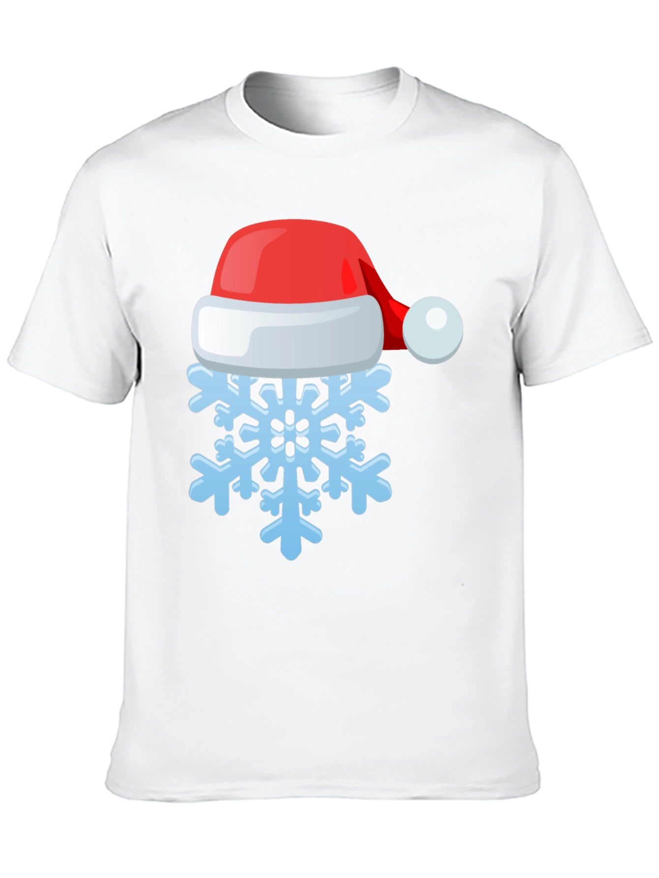 Festive Snowflake Santa Hat Graphic Tee
