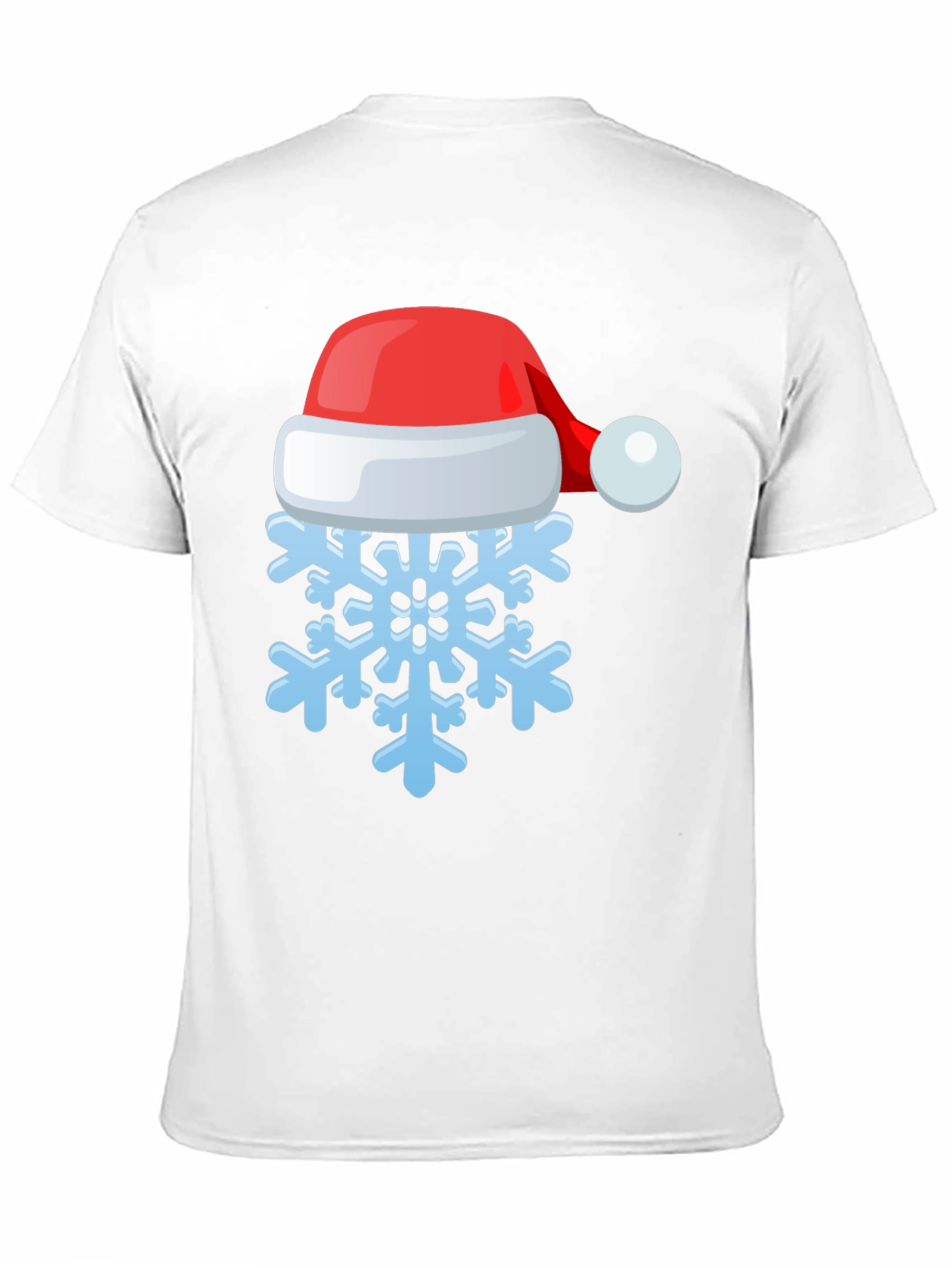 Festive Snowflake Santa Hat Graphic Tee