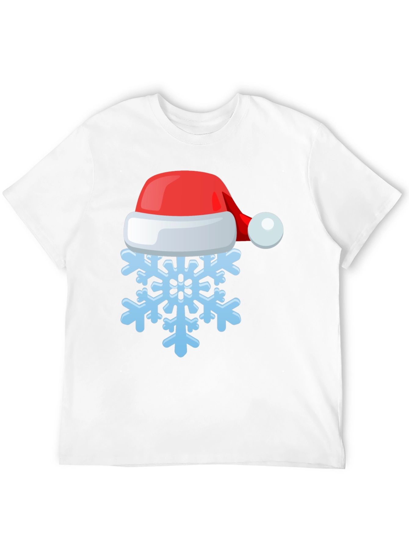 Festive Snowflake Santa Hat Graphic Tee