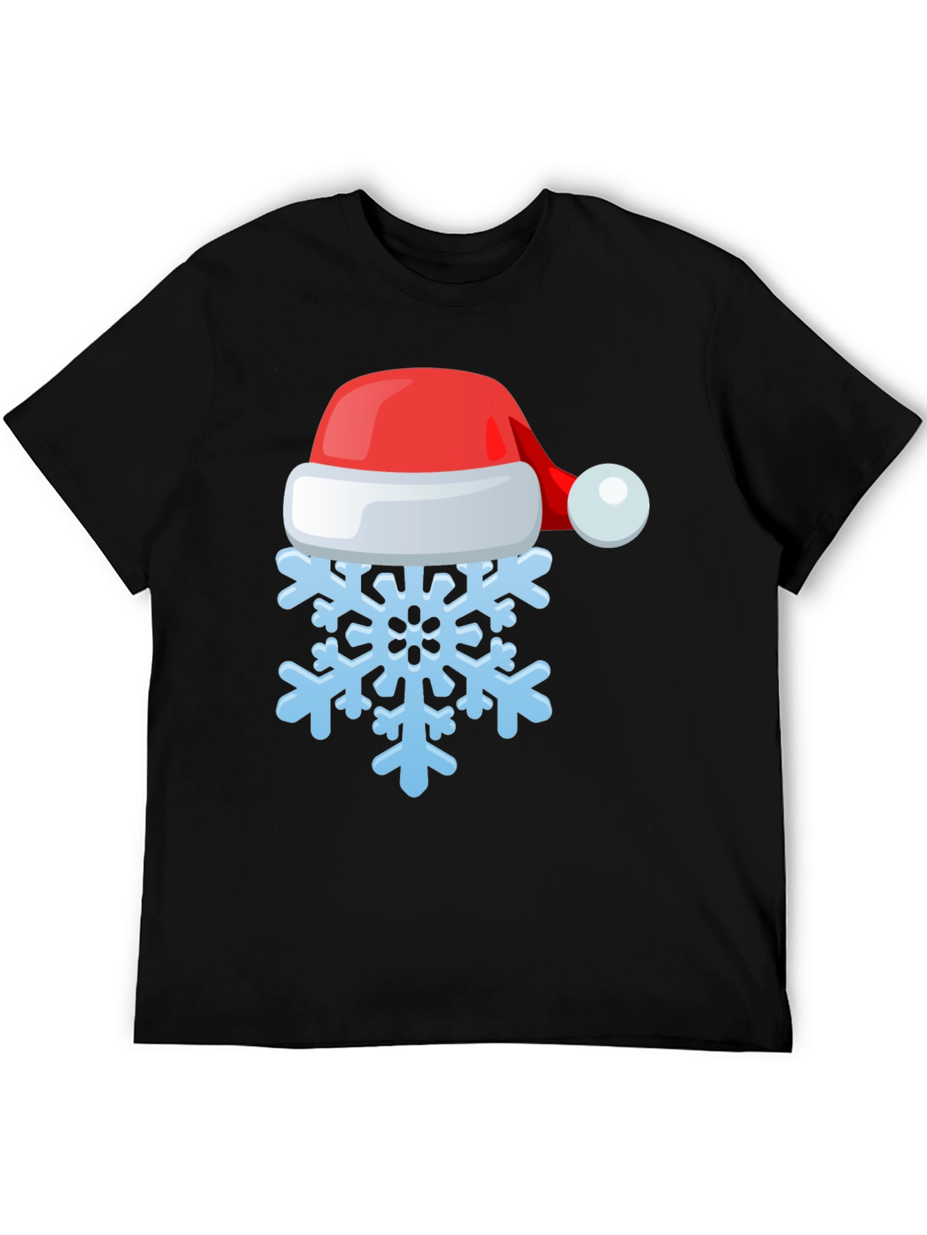 Festive Snowflake Santa Hat Graphic Tee