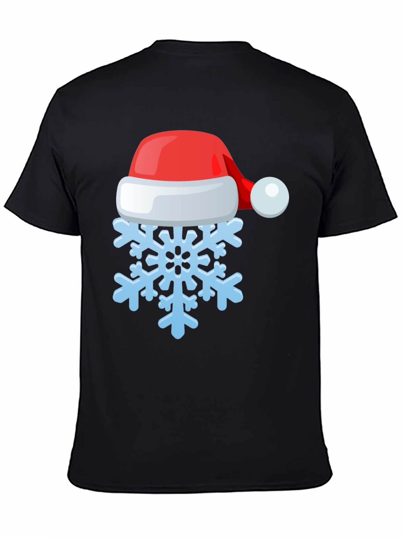 Festive Snowflake Santa Hat Graphic Tee
