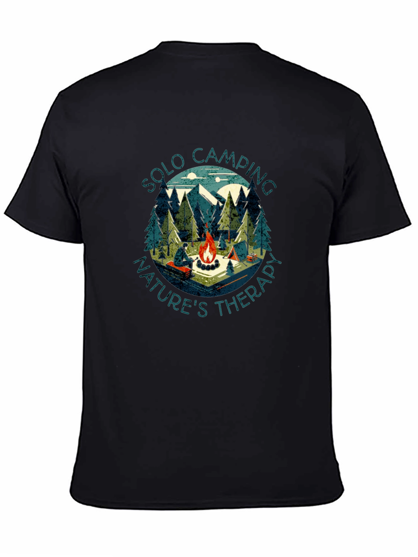 Solo Camping Nature Therapy Graphic Tee