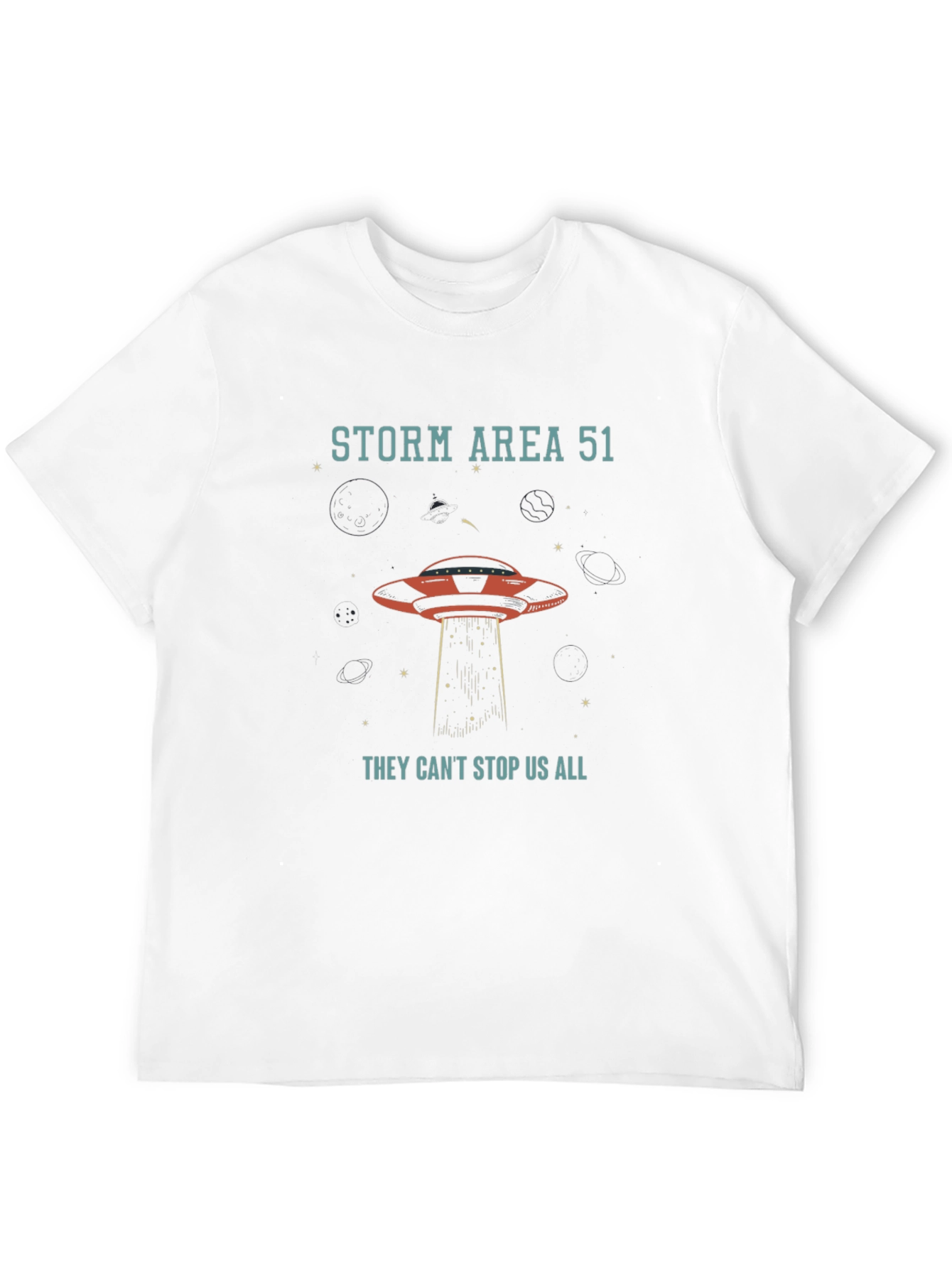 Storm Area 51 T-Shirt Alien UFO Graphic Tee
