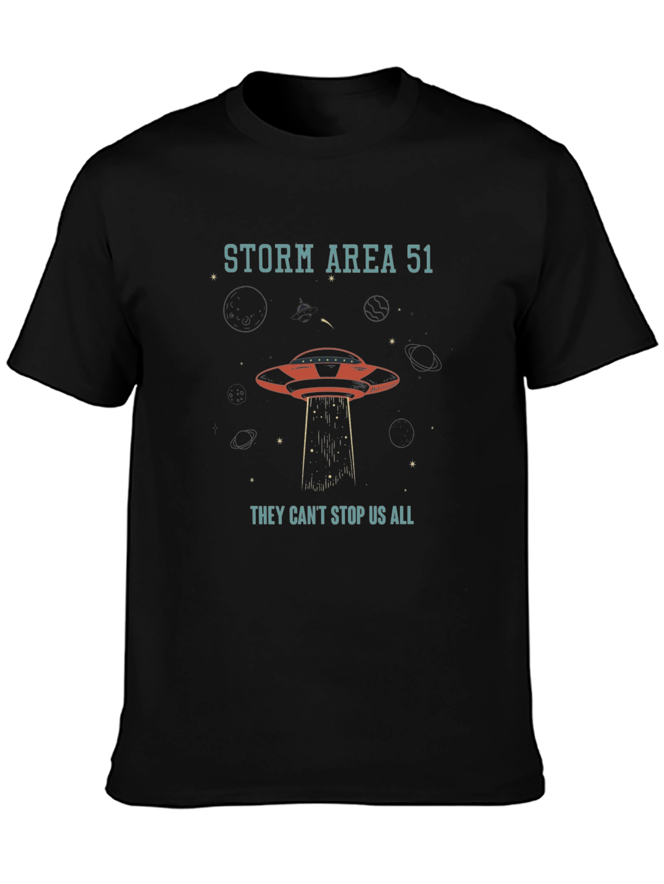 Storm Area 51 T-Shirt Alien UFO Graphic Tee