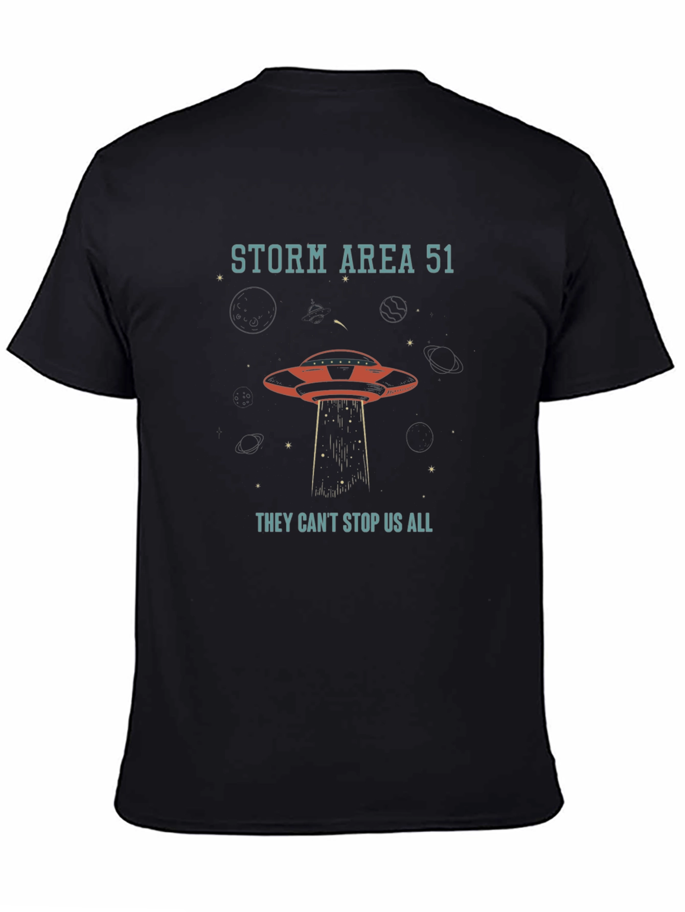 Storm Area 51 T-Shirt Alien UFO Graphic Tee