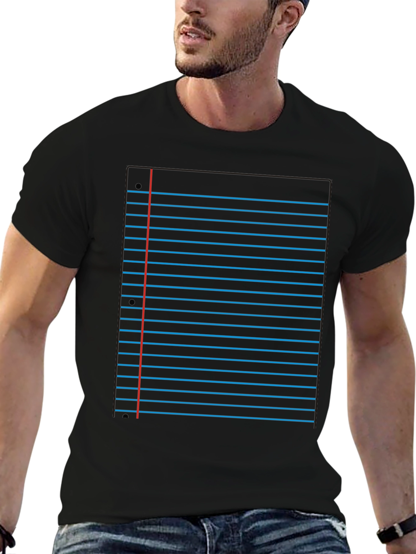 Notebook Paper Graphic Tee - Novelty Design