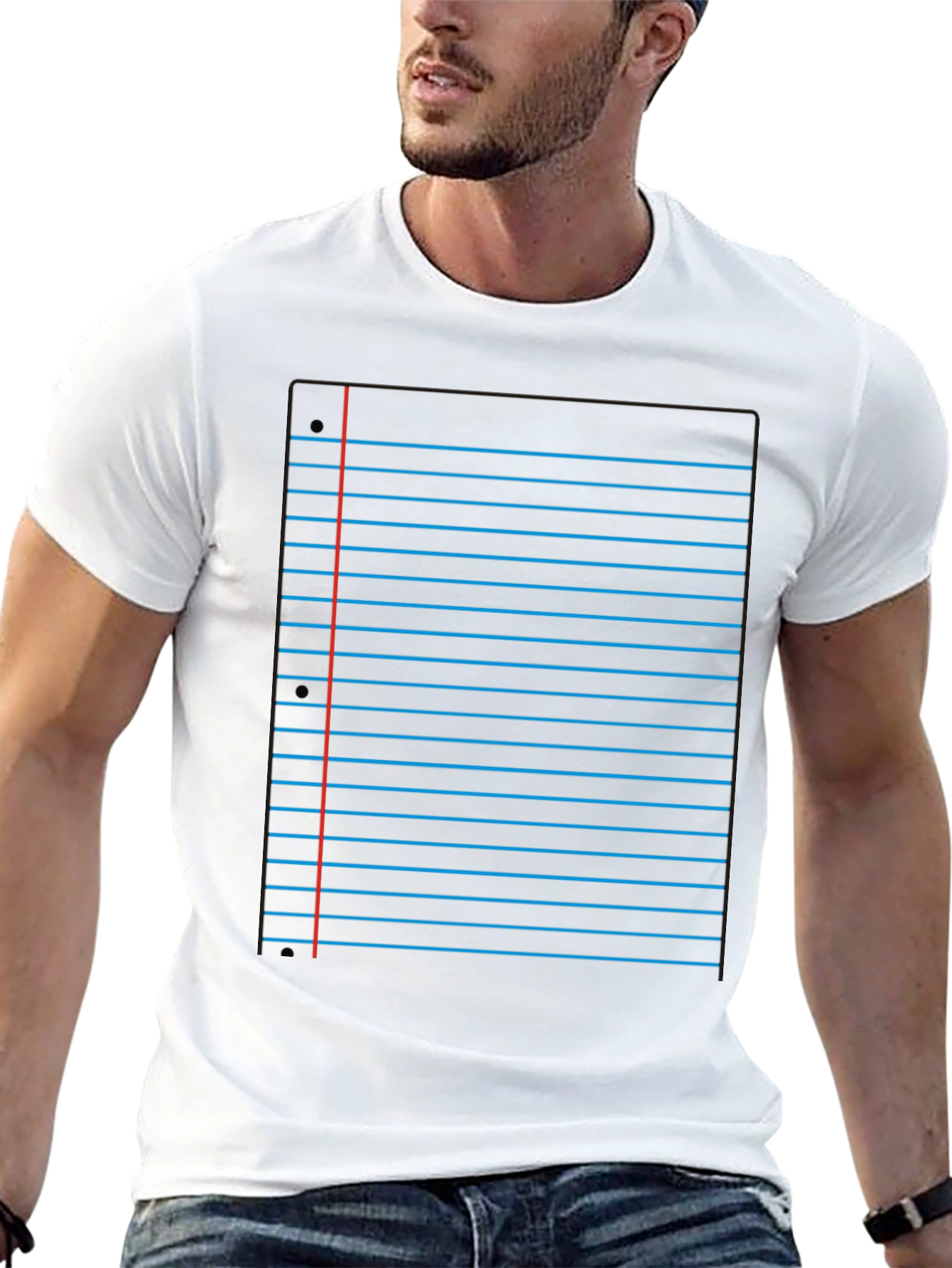 Notebook Paper Graphic Tee - Novelty Design