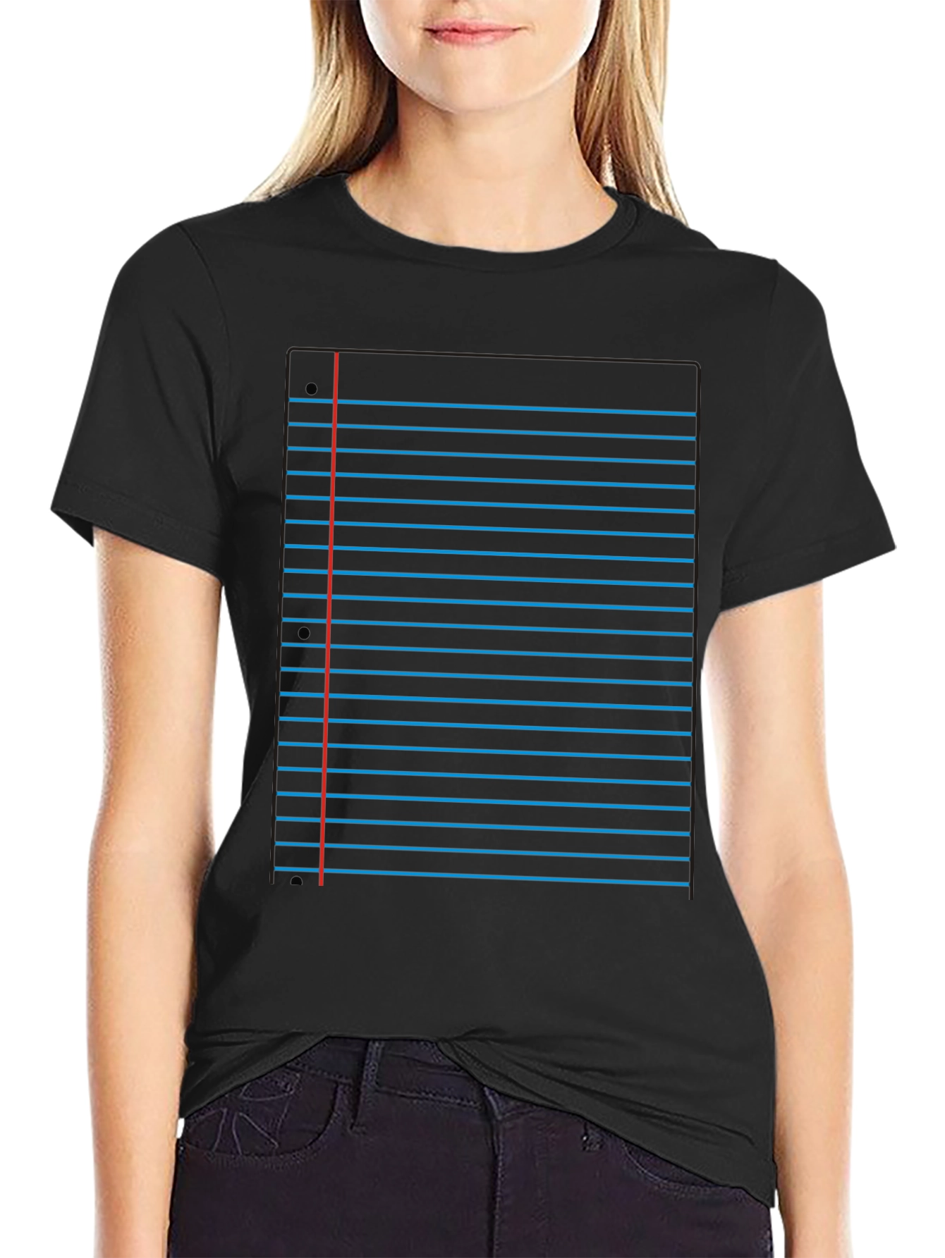 Notebook Paper Graphic Tee - Novelty Design