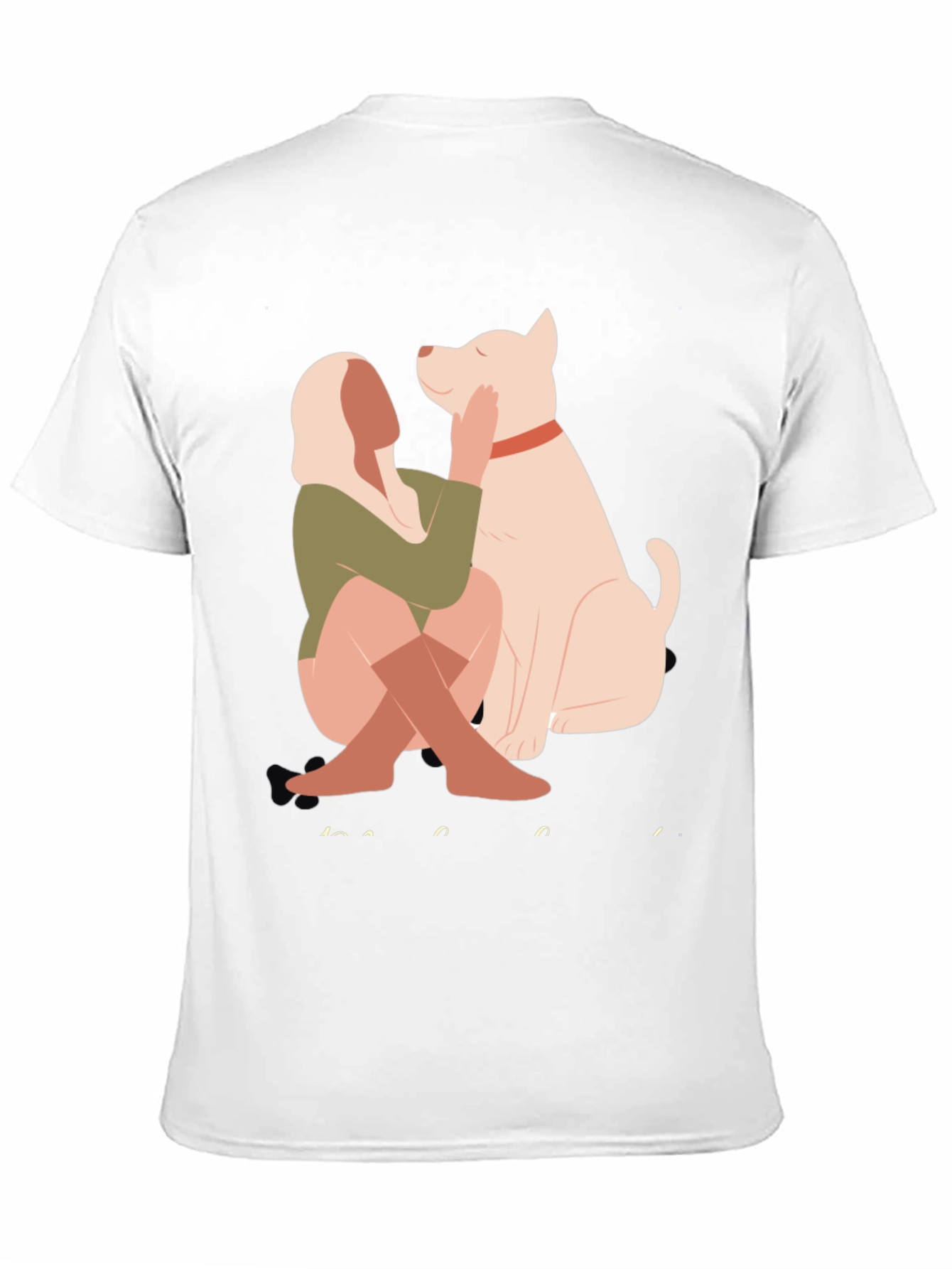 Stylish Graphic Tee - Dog & Woman